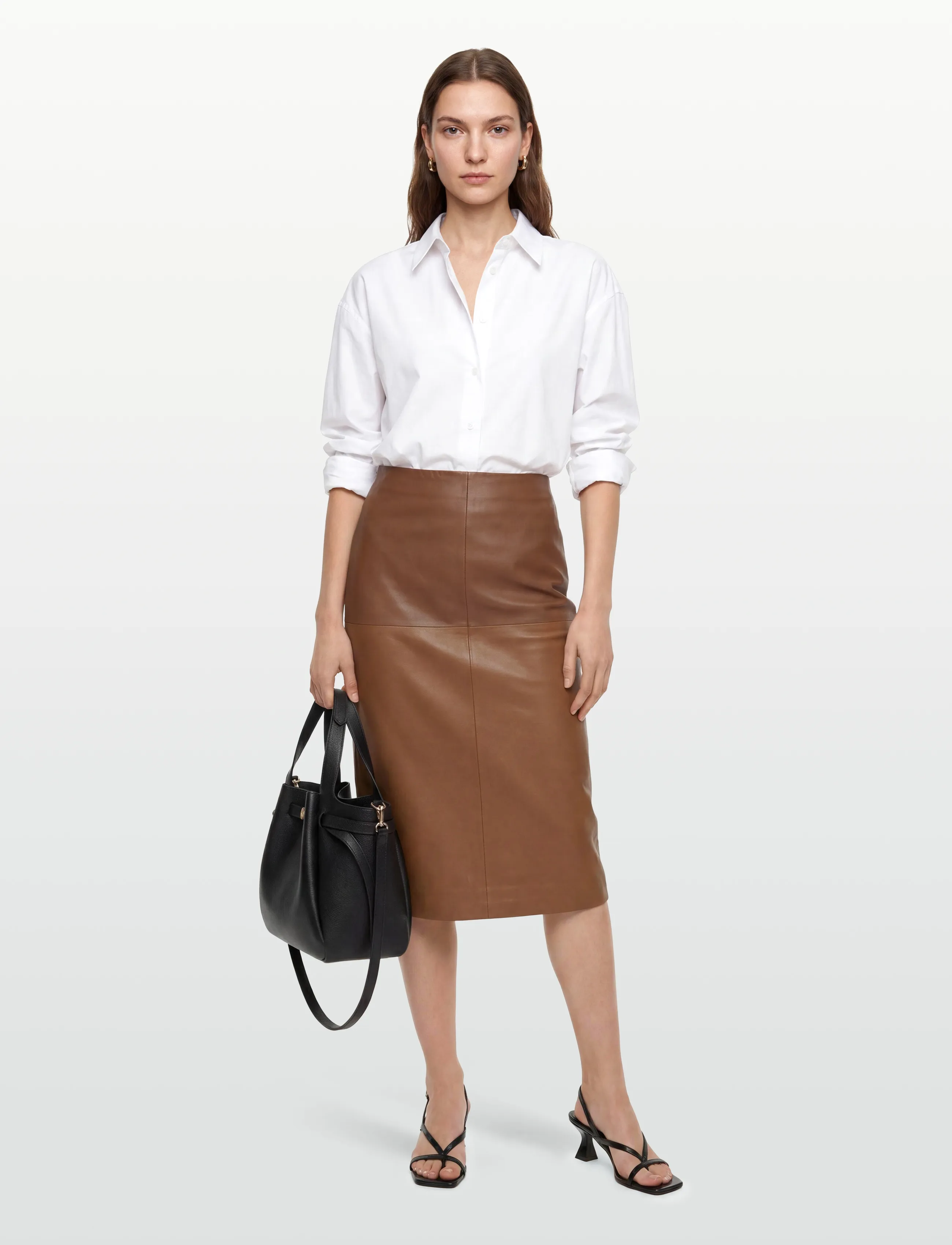 Balmuir Amore Skirt, 42, Brown, Nederdele > Leather Nederdele, Dame