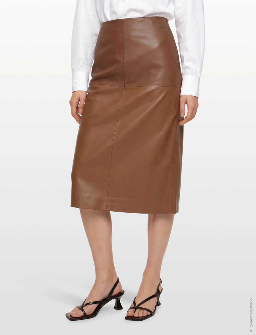 Balmuir - AMORE SKIRT - nahast seelikud - beige - 3