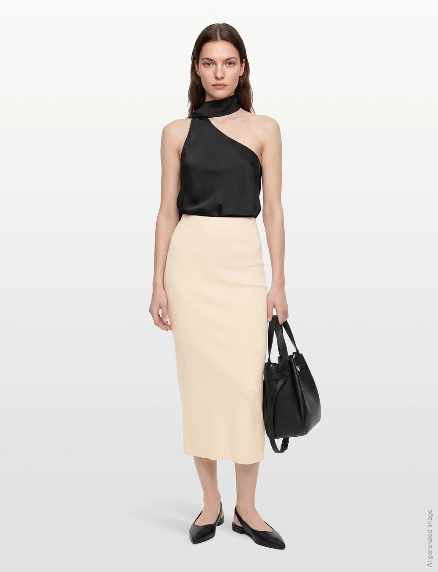 Balmuir - RIVIERE KNIT SKIRT - strickröcke - powder - 0