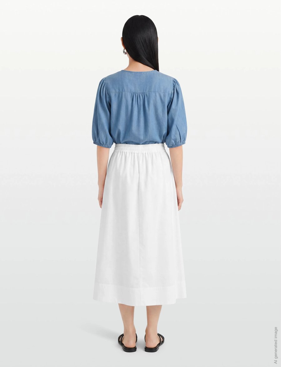 Balmuir - CORSICA SKIRT - maxi röcke - natural white - 4