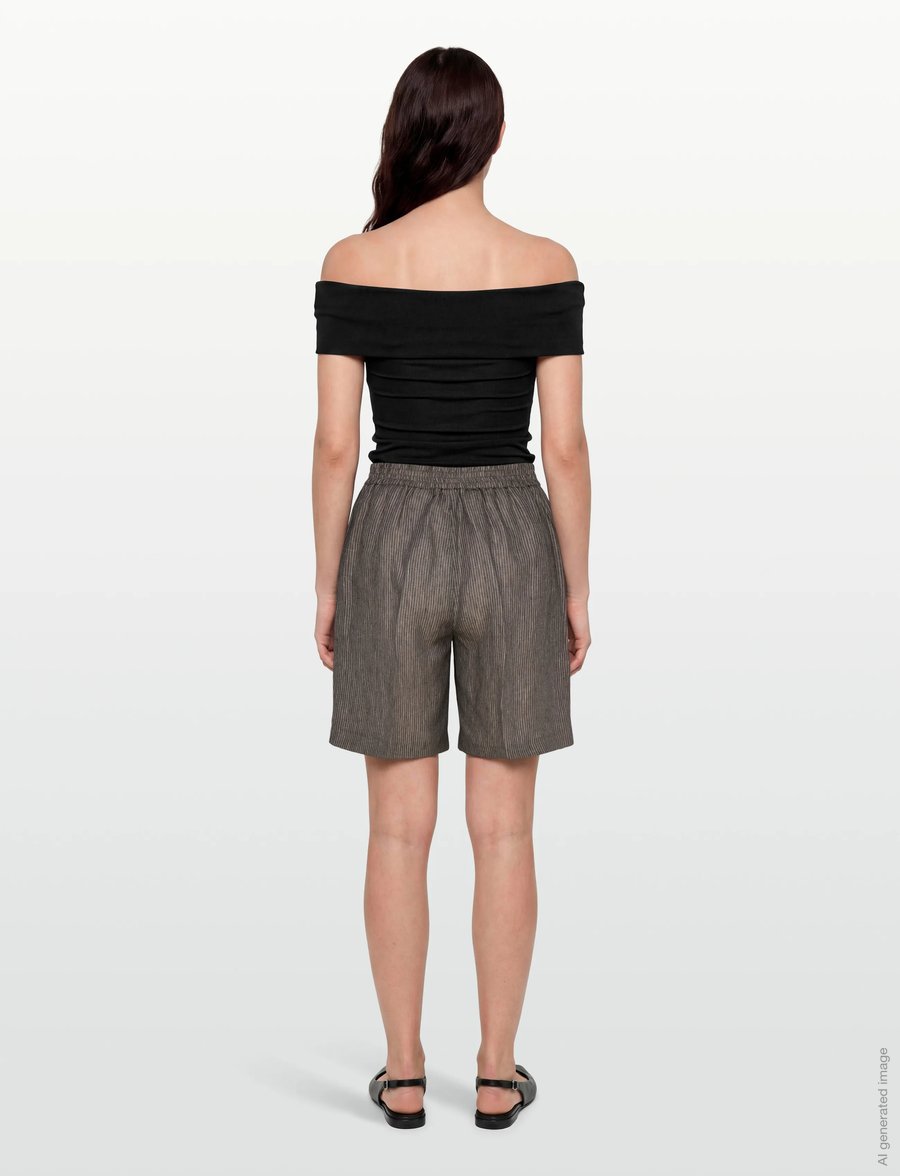 Balmuir - CHER SHORTS - linased lühikesed püksid - dust - 3