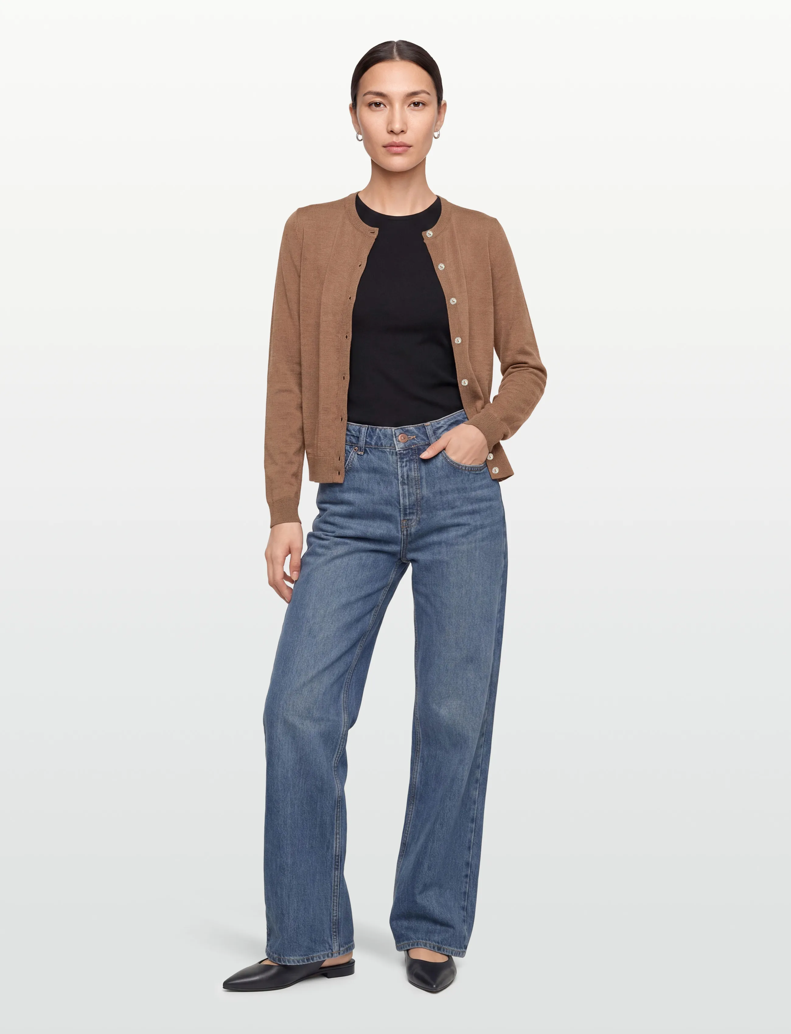 Balmuir Belluno Cardigan, L, Beige, Strik > Cardigans, Dame