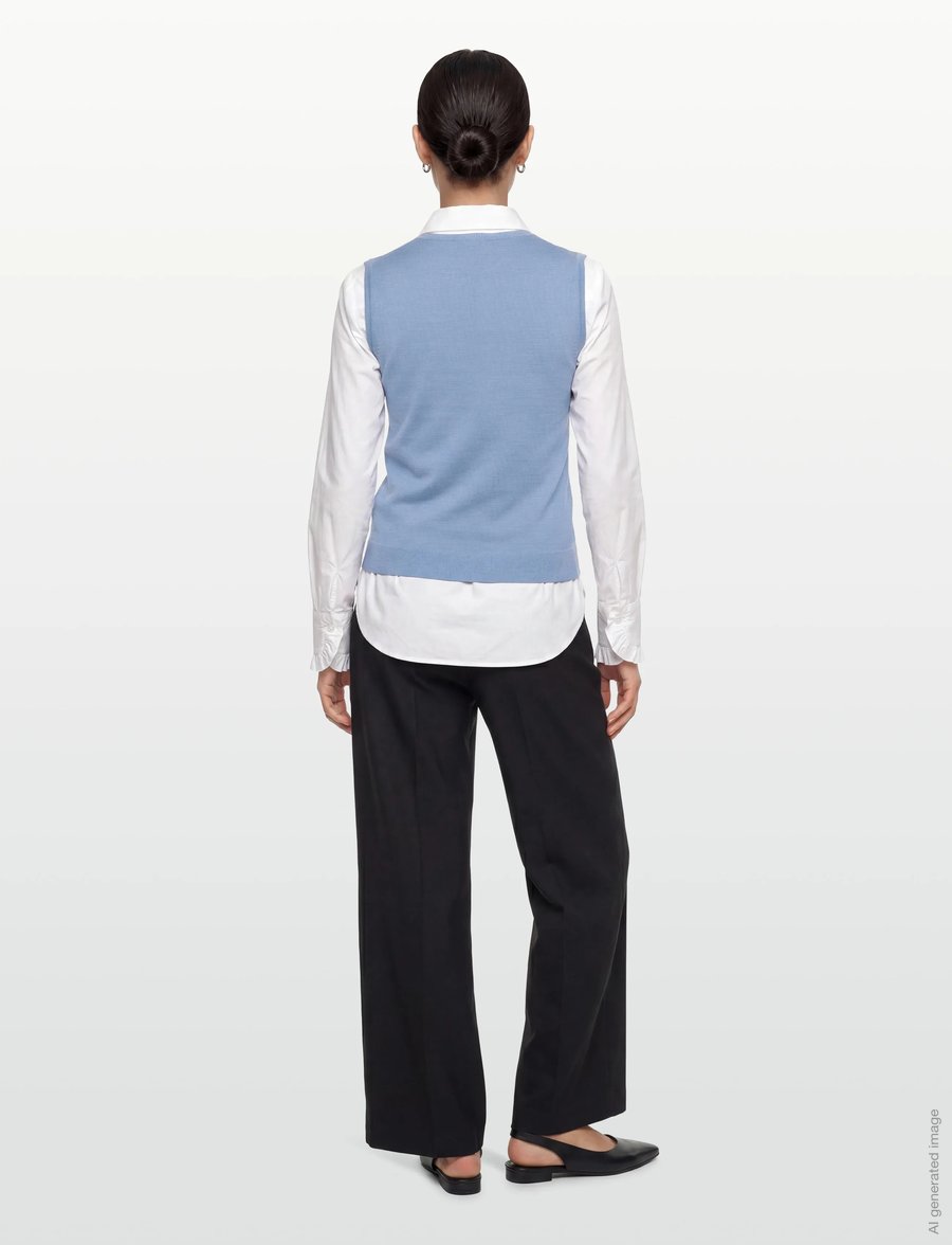 Balmuir - BLERA KNIT VEST - strikveste - sky blue - 4