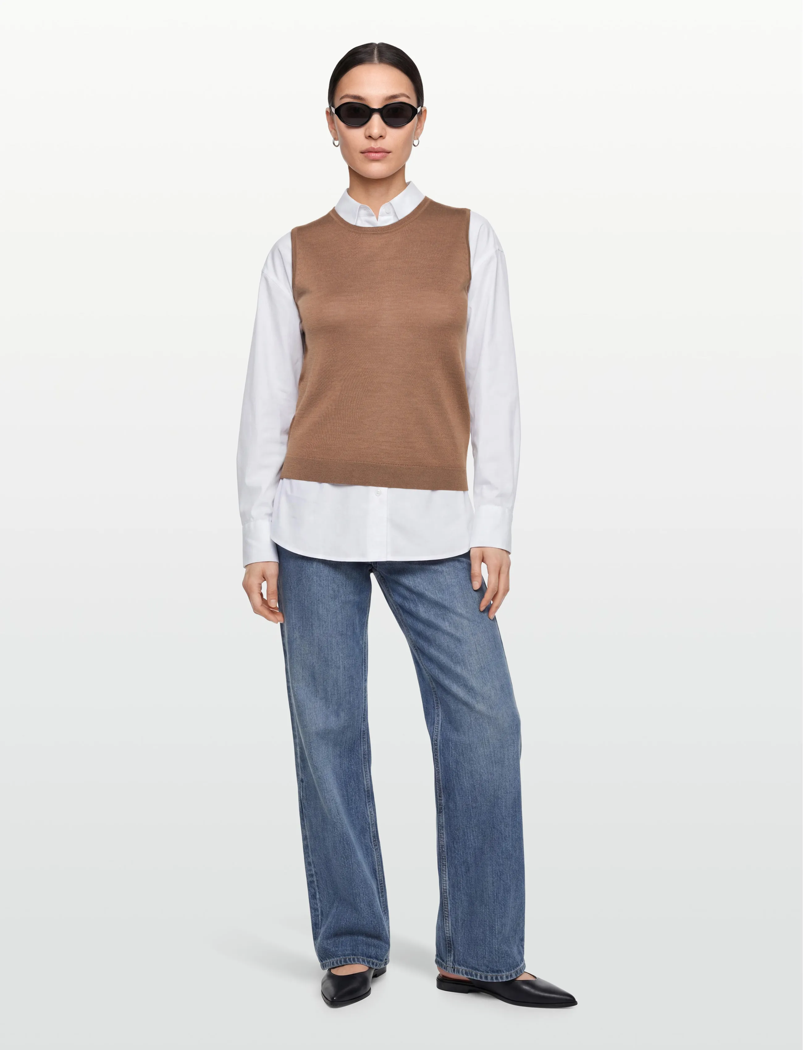 Balmuir Blera Knit Vest, M, Westen, Beige - Knitted Frauen