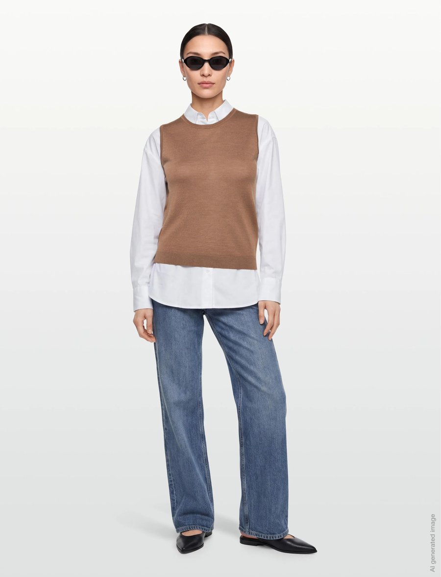 Balmuir - BLERA KNIT VEST - strikveste - stone - 0