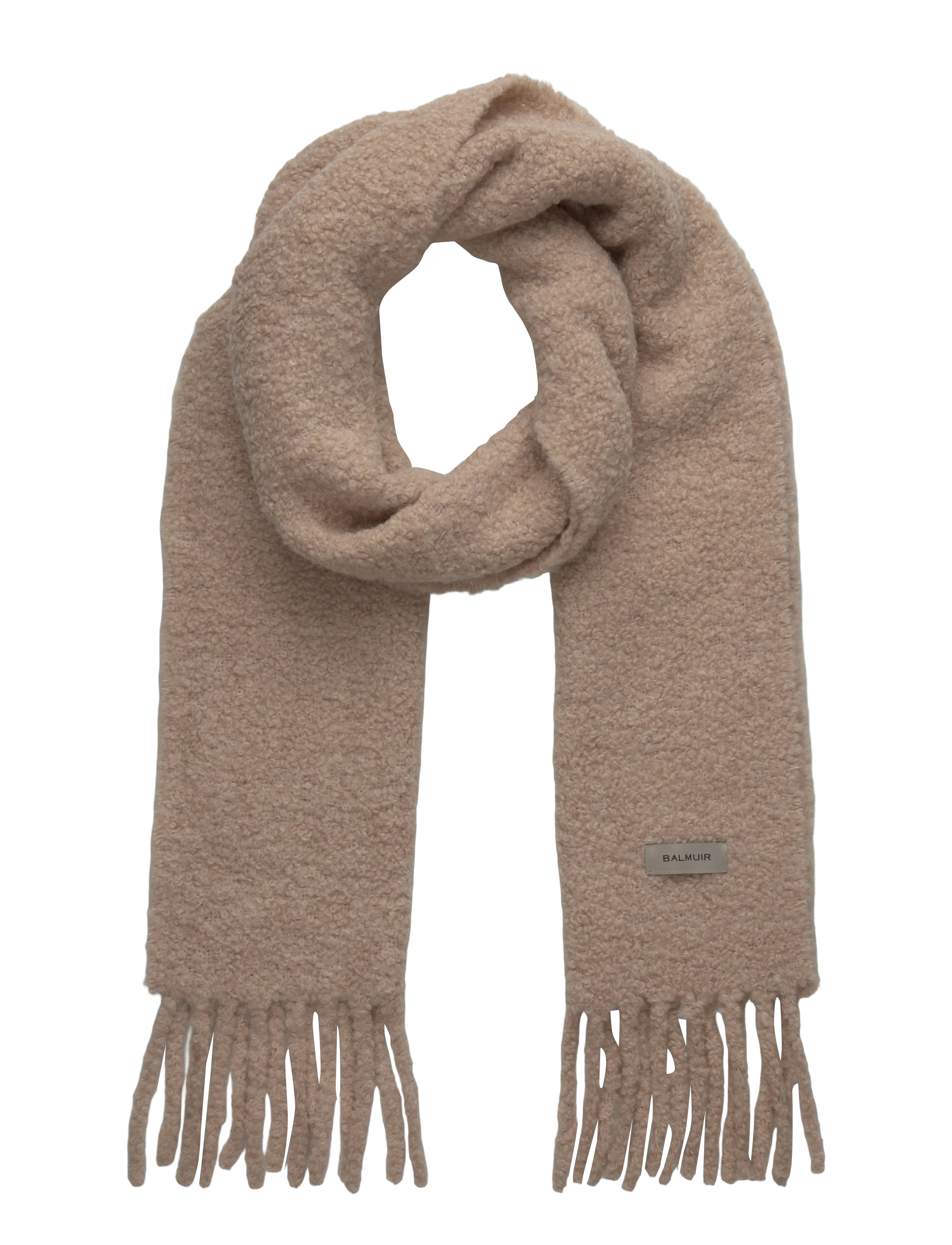 Balmuir Biella boucle scarf - Transitional Layering - ALMOND / beige