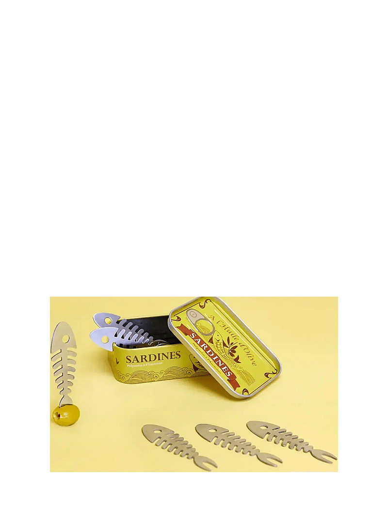 Balvi - Snack fork, Sardines, x6, tin - kahvlid - yellow - 1