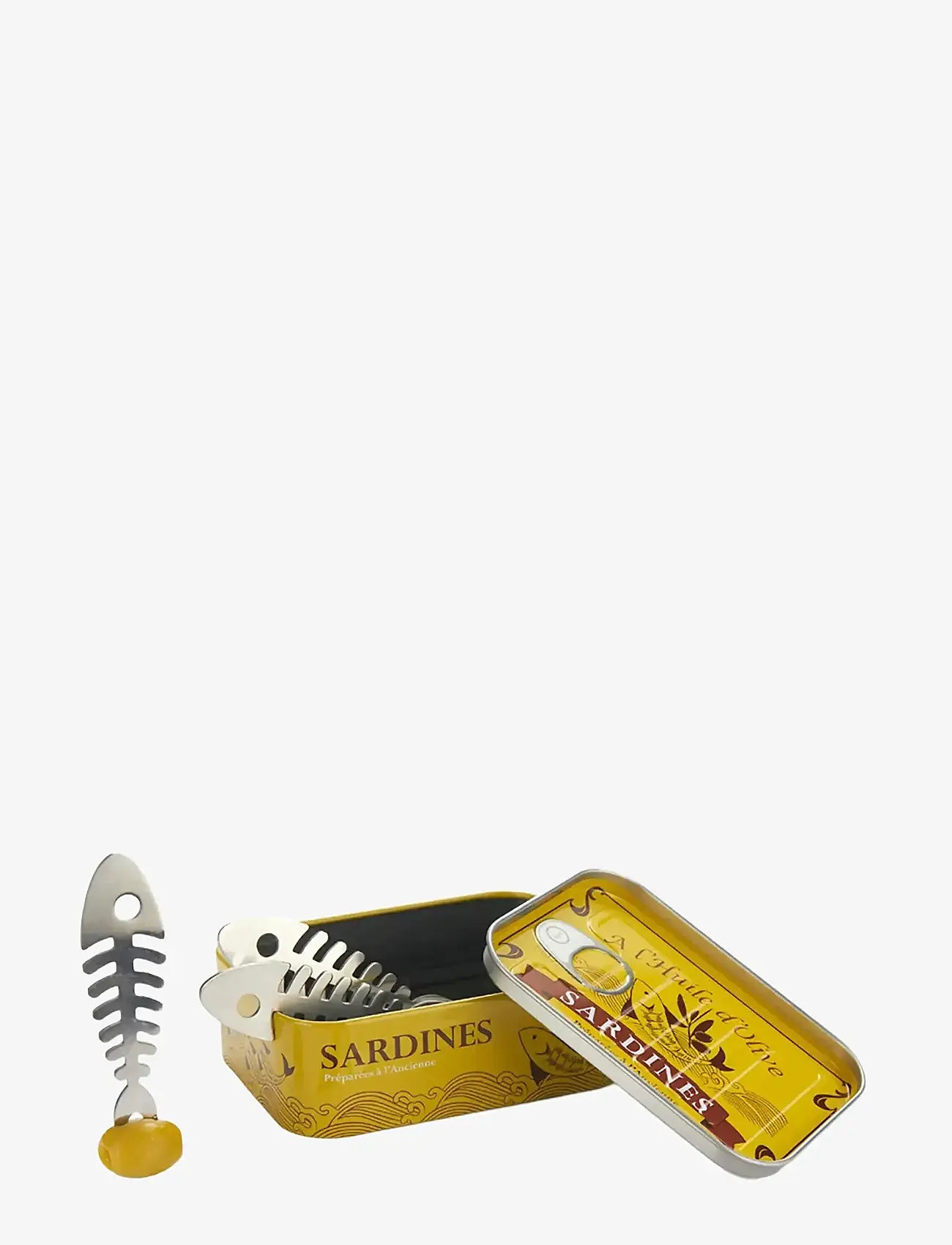Balvi - Snack fork, Sardines, x6, tin - kahvlid - yellow - 0