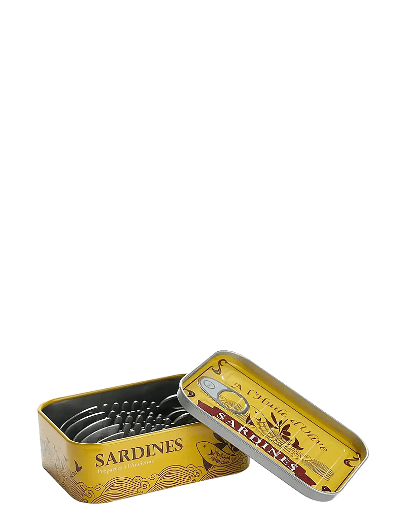 Balvi - Snack fork, Sardines, x6, tin - kahvlid - yellow - 2