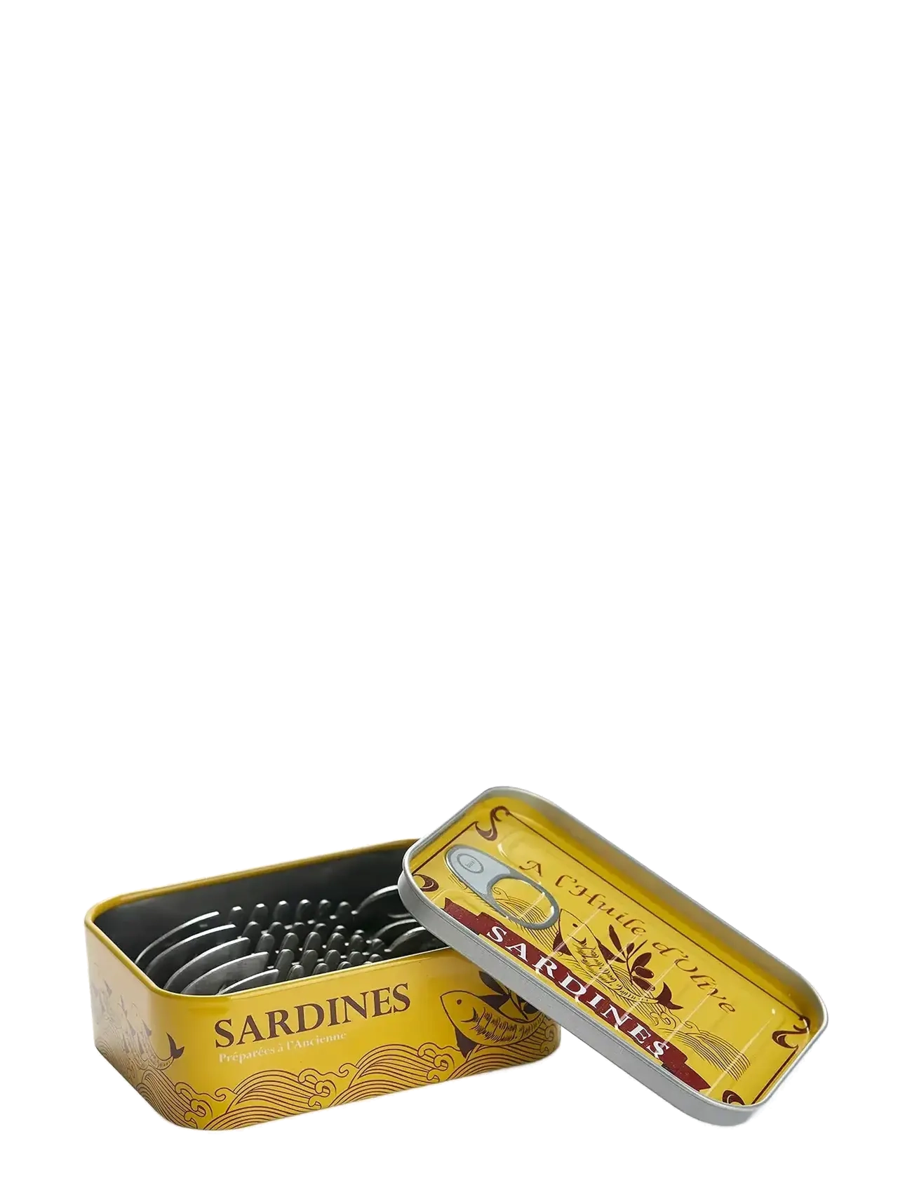 Balvi - Snack fork, Sardines, x6, tin - najniższe ceny - yellow - 2