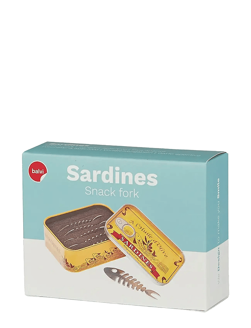 Balvi - Snack fork, Sardines, x6, tin - kahvlid - yellow - 3