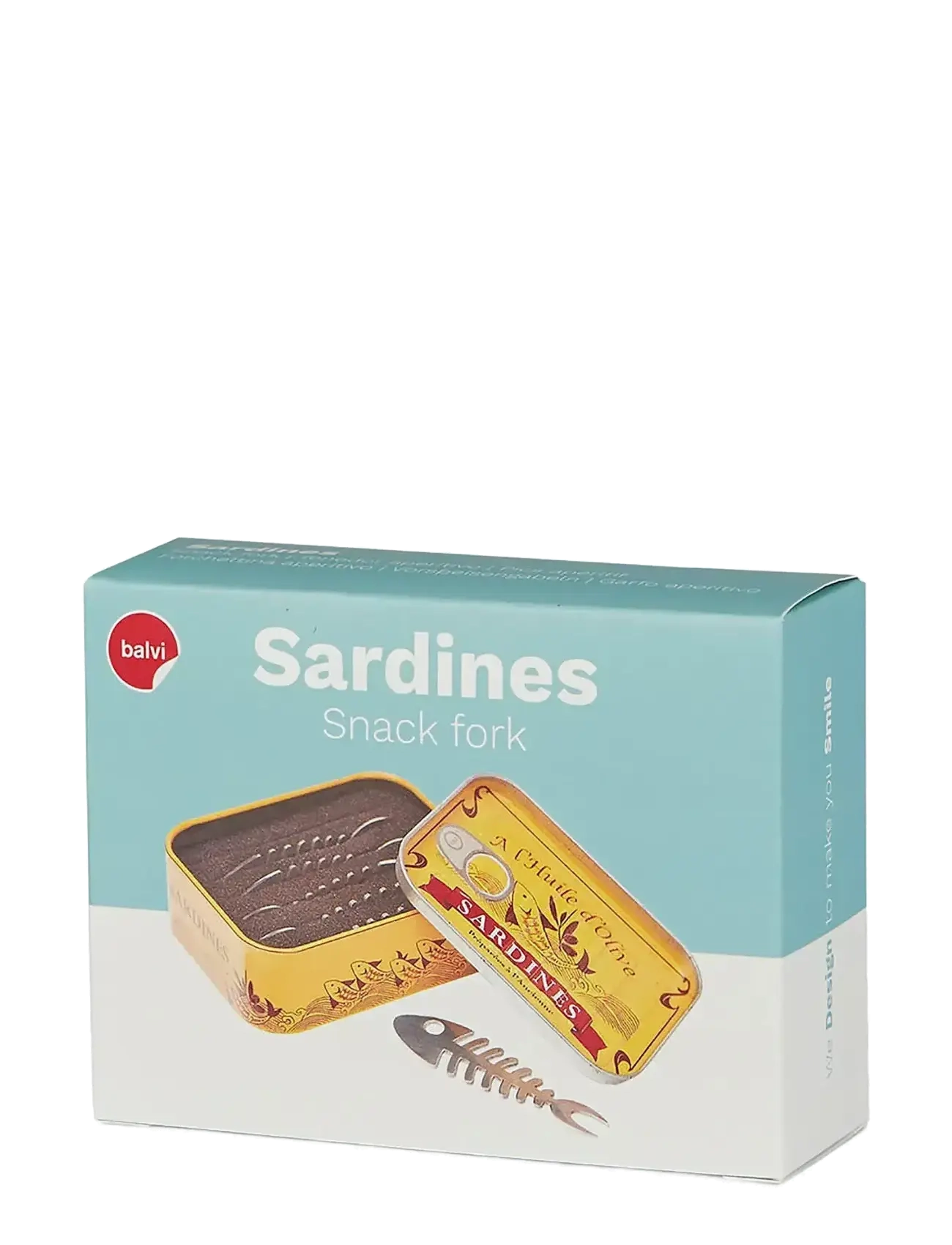 Balvi - Snack fork, Sardines, x6, tin - najniższe ceny - yellow - 3