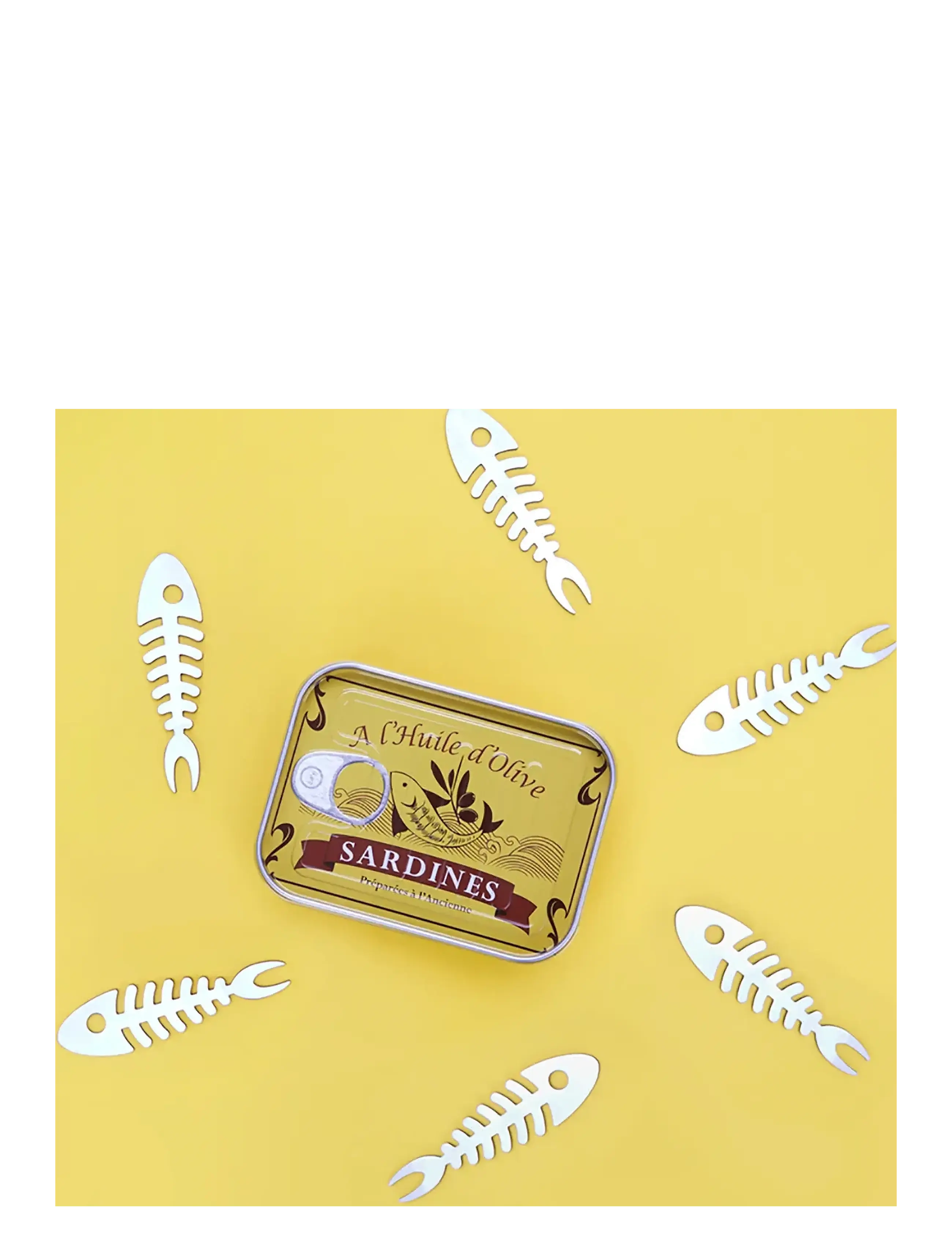 Balvi - Snack fork, Sardines, x6, tin - najniższe ceny - yellow - 4