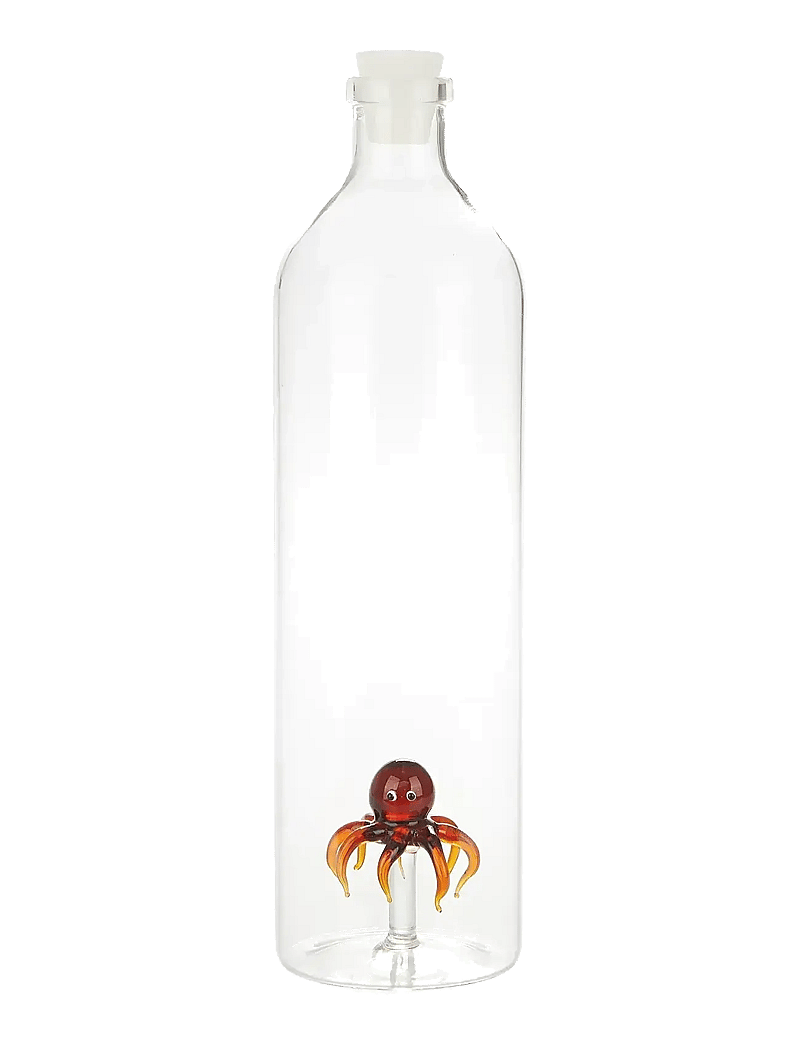 Balvi - Bottle Atlantis, Octopus 1.2l, Borosilicate glass - termosed ja veepudelid - transparant/ brown - 0