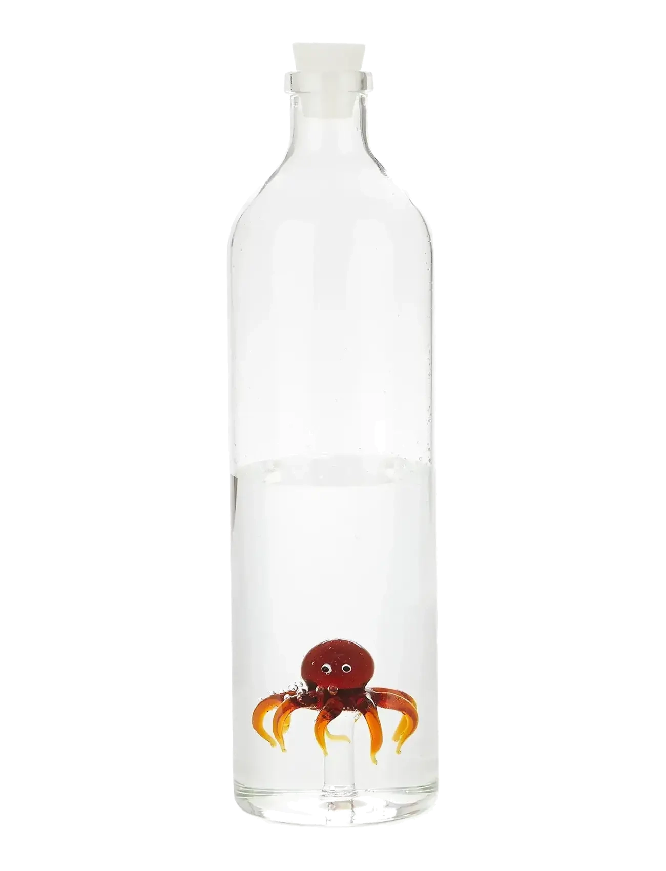 Balvi - Bottle Atlantis, Octopus 1.2l, Borosilicate glass - carafes - transparant/ brown - 2