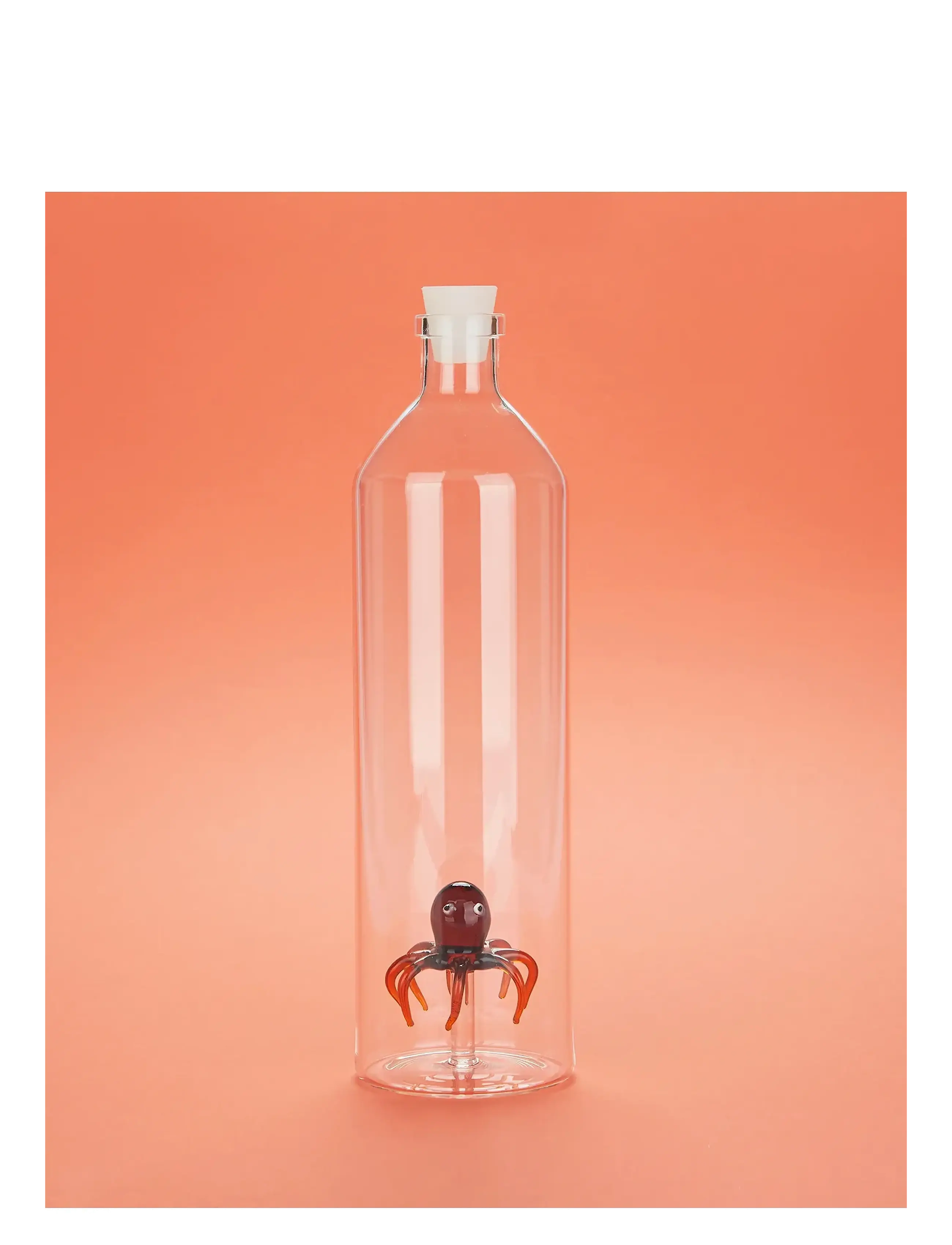 Balvi - Bottle Atlantis, Octopus 1.2l, Borosilicate glass - carafes - transparant/ brown - 4