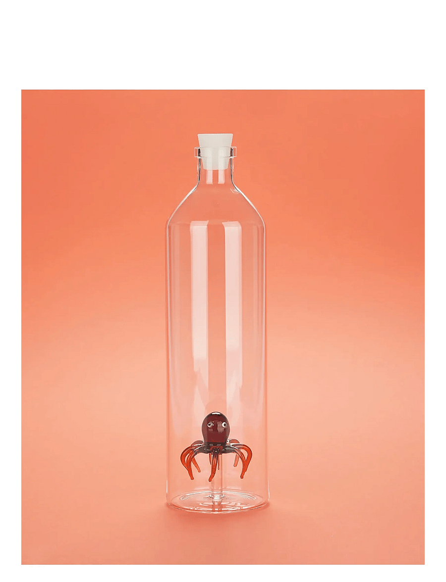 Balvi - Bottle Atlantis, Octopus 1.2l, Borosilicate glass - wasserkaraffen - transparant/ brown - 4