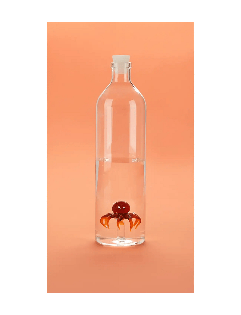 Balvi - Bottle Atlantis, Octopus 1.2l, Borosilicate glass - termosed ja veepudelid - transparant/ brown - 5