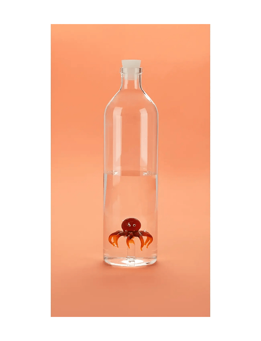 Balvi - Bottle Atlantis, Octopus 1.2l, Borosilicate glass - wasserkaraffen - transparant/ brown - 5