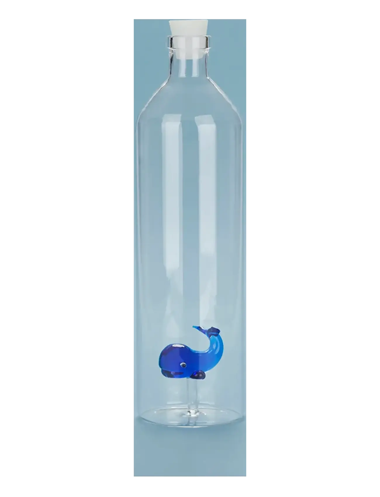 Balvi - Flaske Atlantis, Blåhval, 1,2l, Borosilikatglas - vandkarafler - blue whale - 1