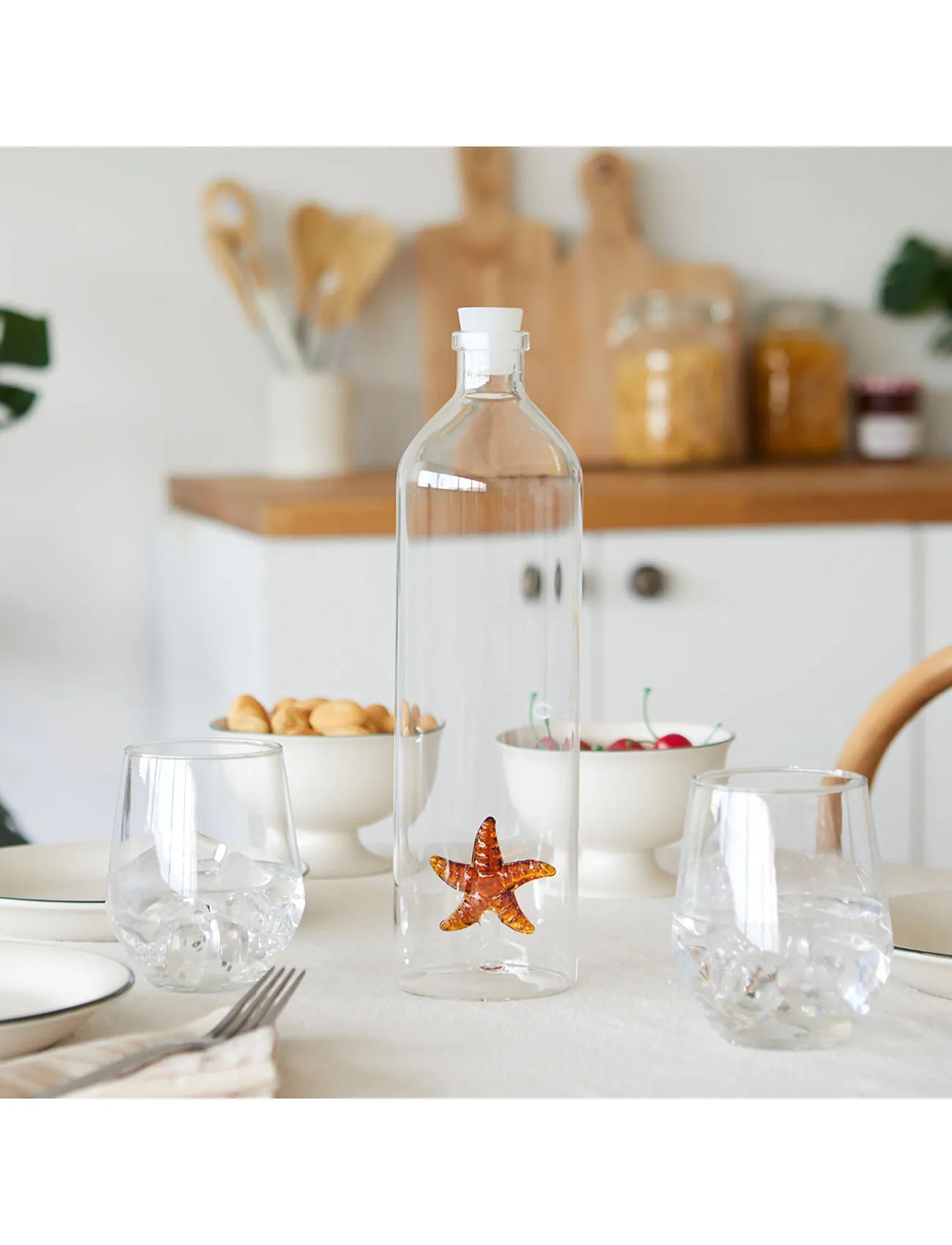 Balvi - Flaske Atlantis, Søstjerne 1,2l, Borosilikatglas - vandkarafler - starfish - 3