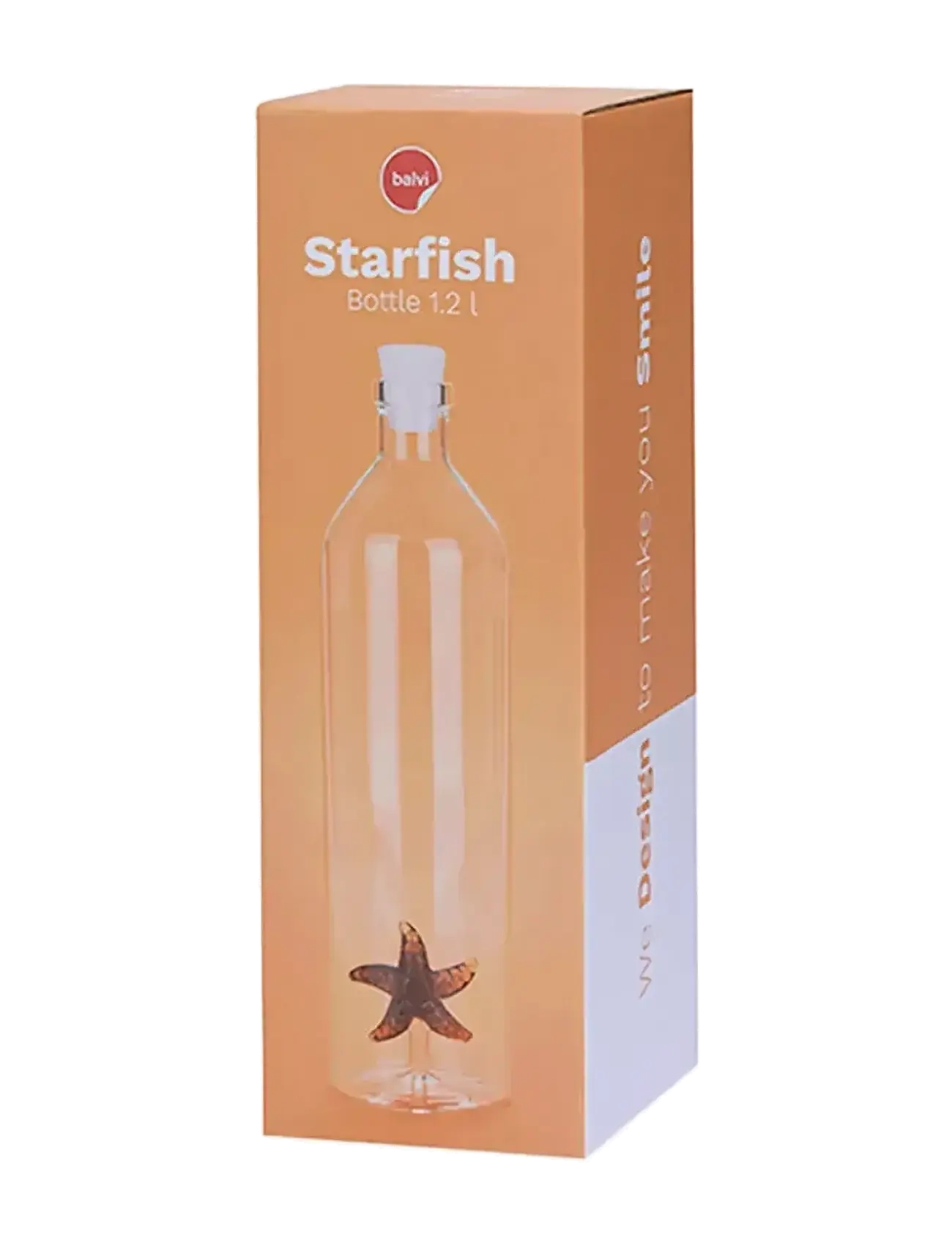 Balvi - Flaske Atlantis, Søstjerne 1,2l, Borosilikatglas - vandkarafler - starfish - 2