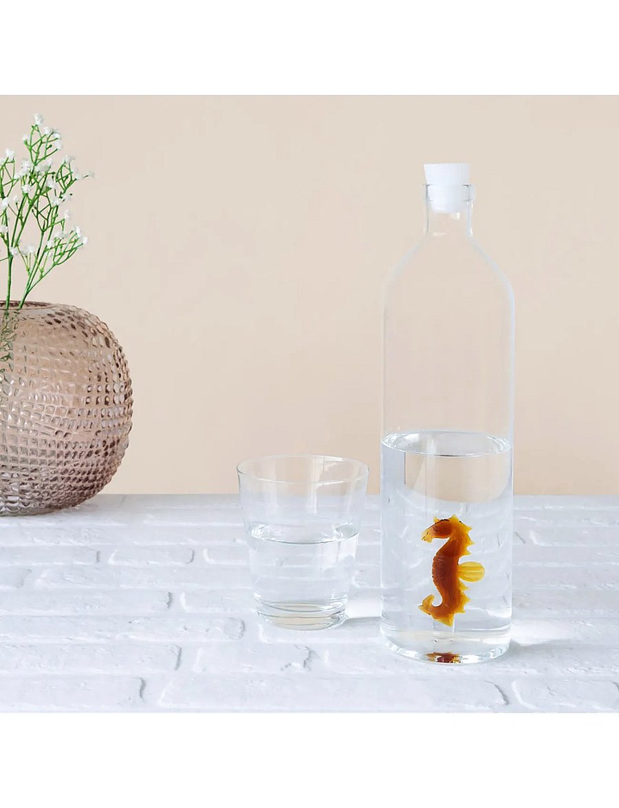 Balvi - Bottle, Atlantis Seahorse,1.2 L,borosilicate - transparant/ brown - 4