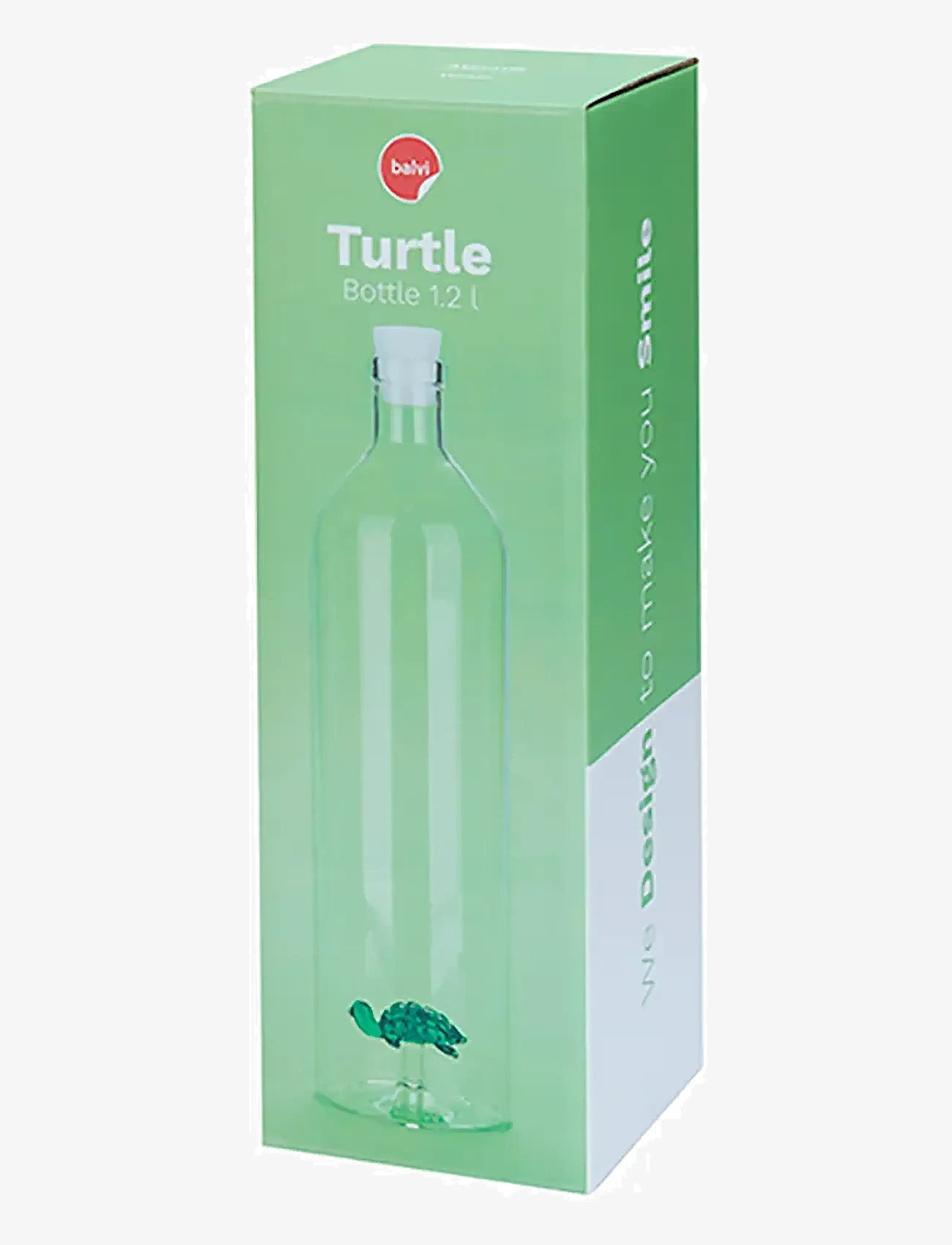 Balvi - Bottle, Atlantis Turtle,1.2 L,borosilicate - transparant/ green - 2