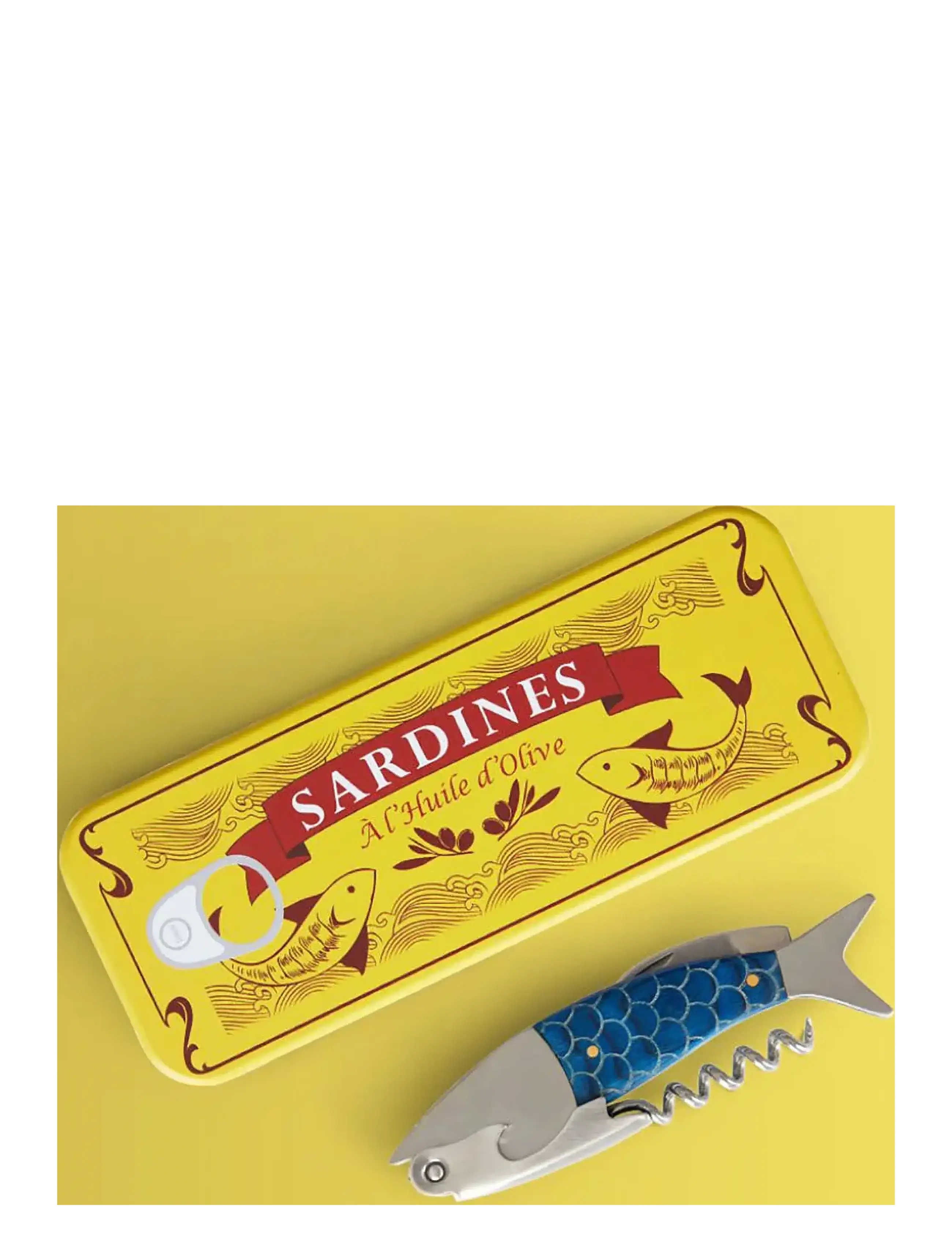 BALVI Proptrækker-Sardiner, Blikæske Gelb - H:17.8CM - Unisex