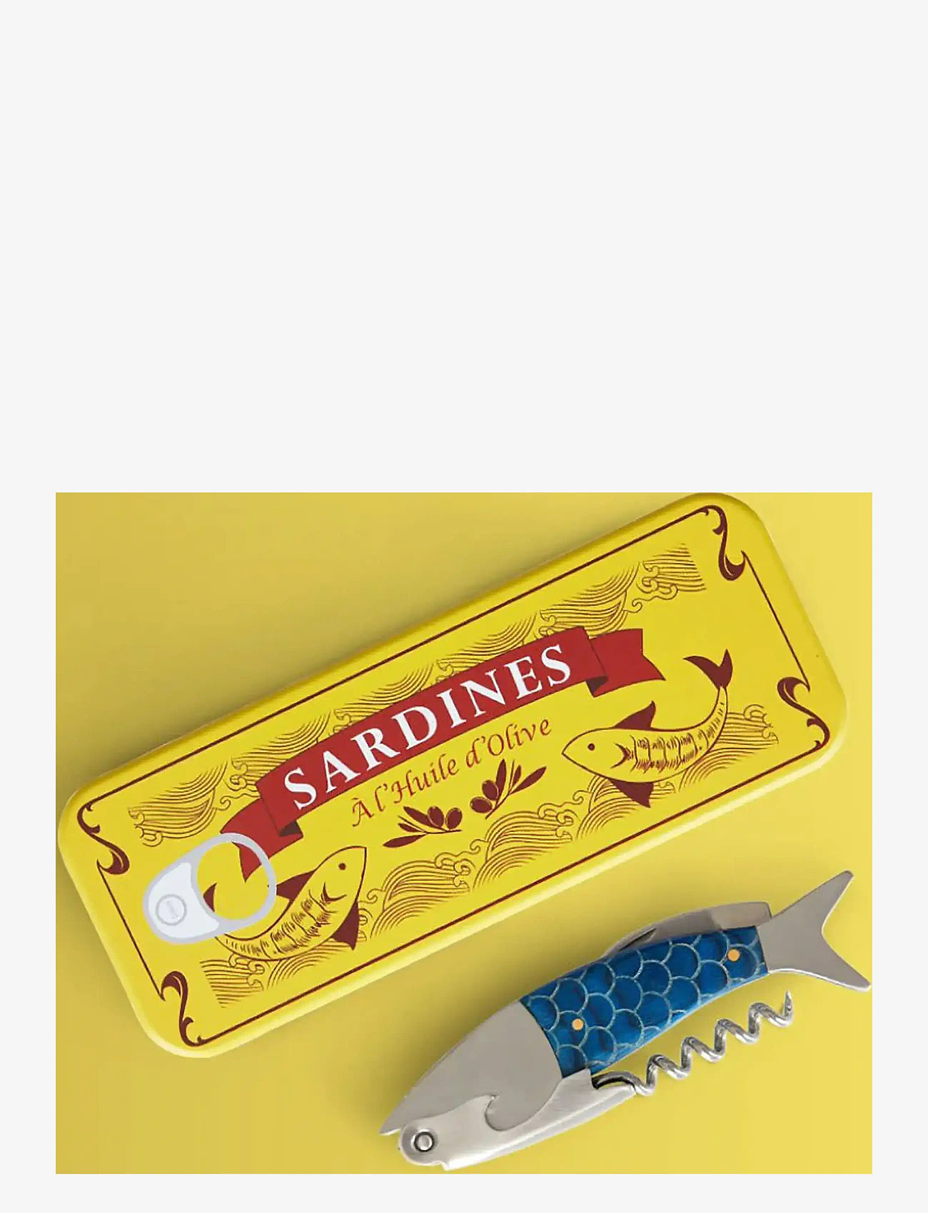 Balvi - Proptrækker-sardiner, blikæske - oplukkere & vinpropper - yellow - 0