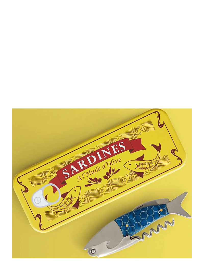 Balvi - Corkscrew Sardines ,tin - flaschenöffner & weinverschlüsse - yellow - 0