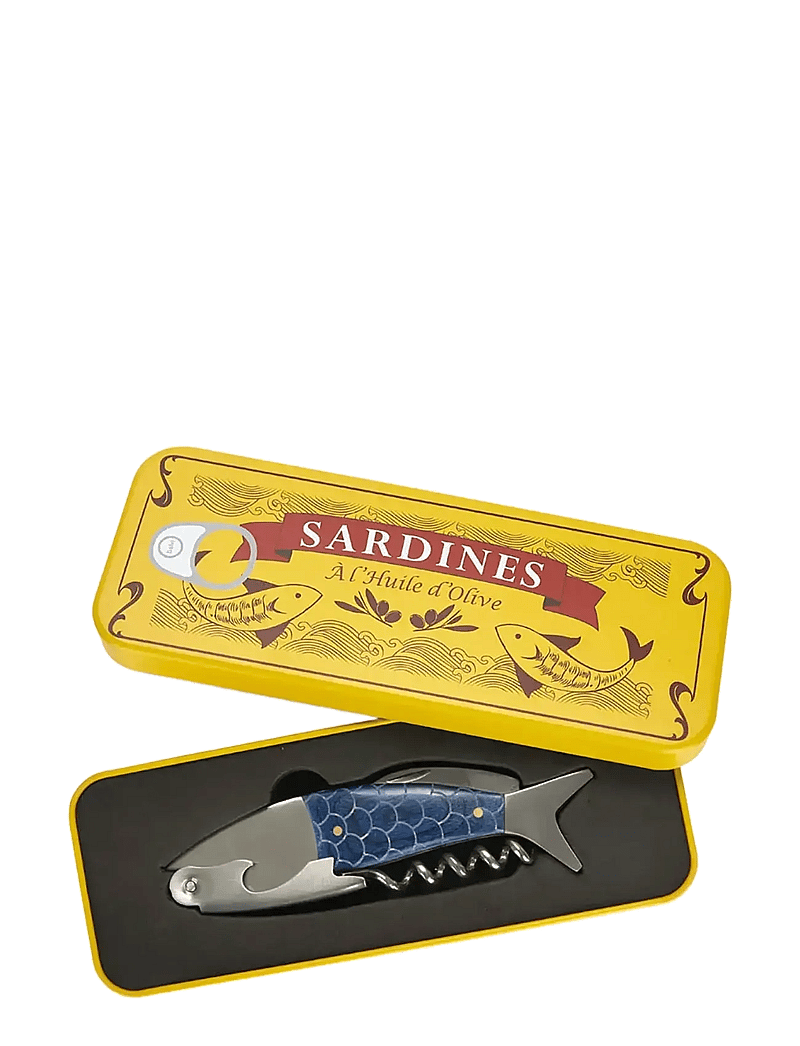 Balvi - Corkscrew Sardines ,tin - flaschenöffner & weinverschlüsse - yellow - 1