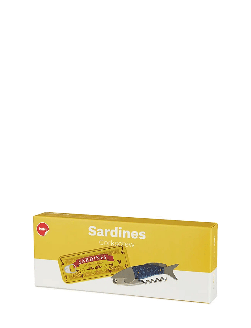 Balvi - Corkscrew Sardines ,tin - flaschenöffner & weinverschlüsse - yellow - 5