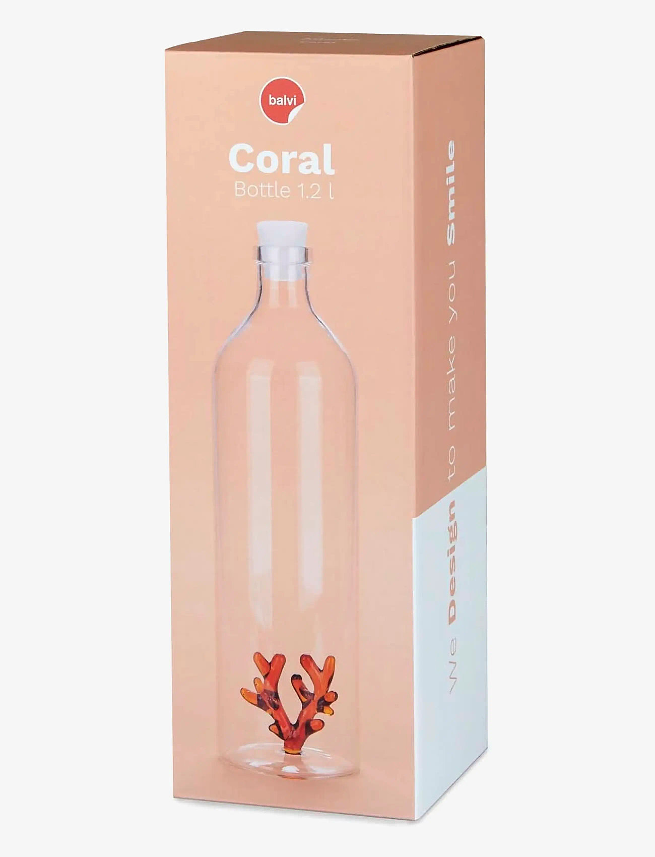 Balvi - Flaska Atlantis Korall 1,2l - vandkarafler - clear - 1