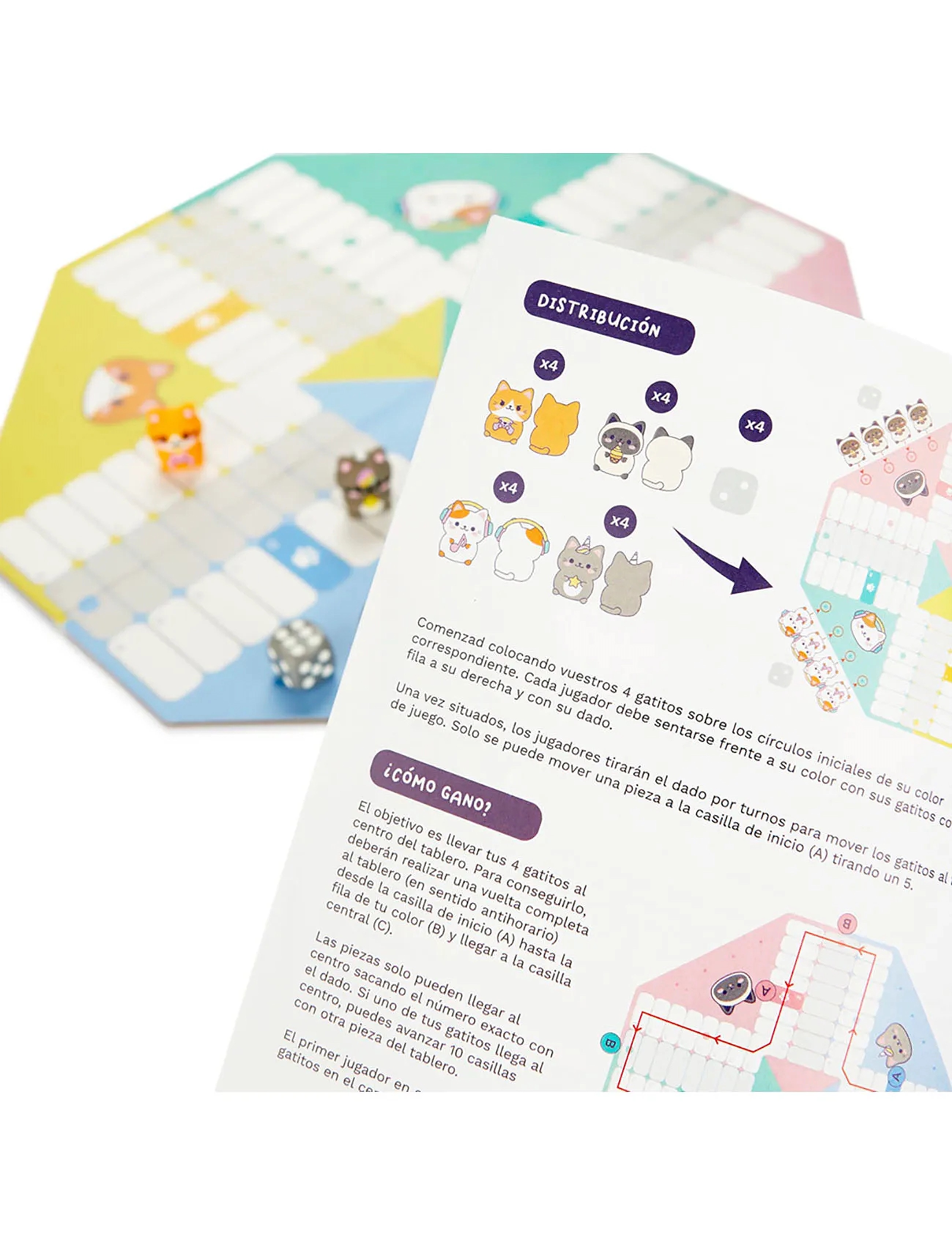 Balvi - Ludo Board Game,Kawaii Purrchisi - iepērcies pēc cenas - pastel colored - 0
