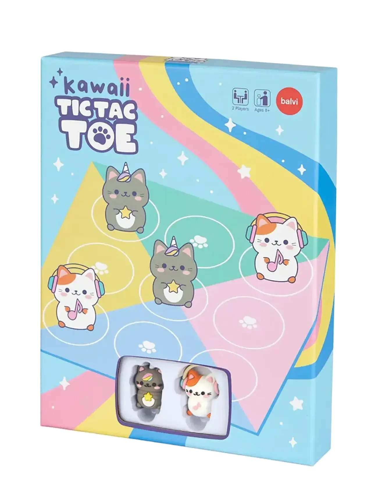 BALVI Spil Tic Tac Toe Kawaii Patterned - 16X 21X 3CM - Unisex