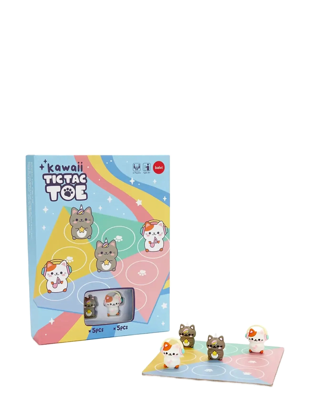Balvi - Game,Tic Tac Toe Kawaii - die niedrigsten preise - pastel colored - 2