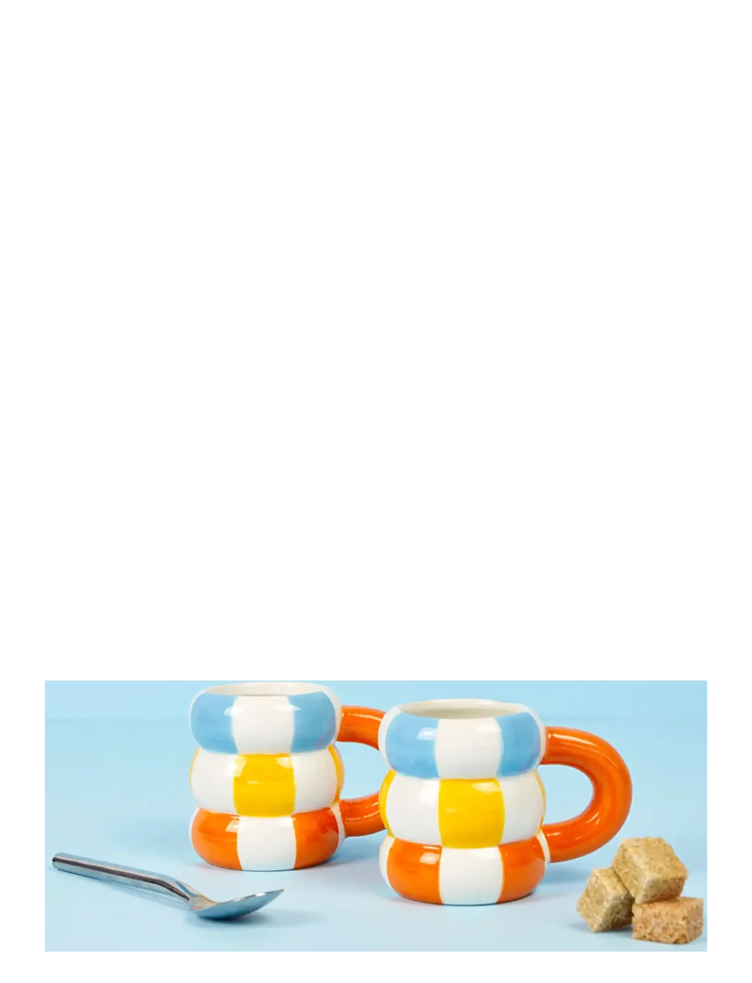 Balvi - 2 kpl keraamisia kahvikuppeja Floats, oranssi - espressokupit - orange/multicolored - 1