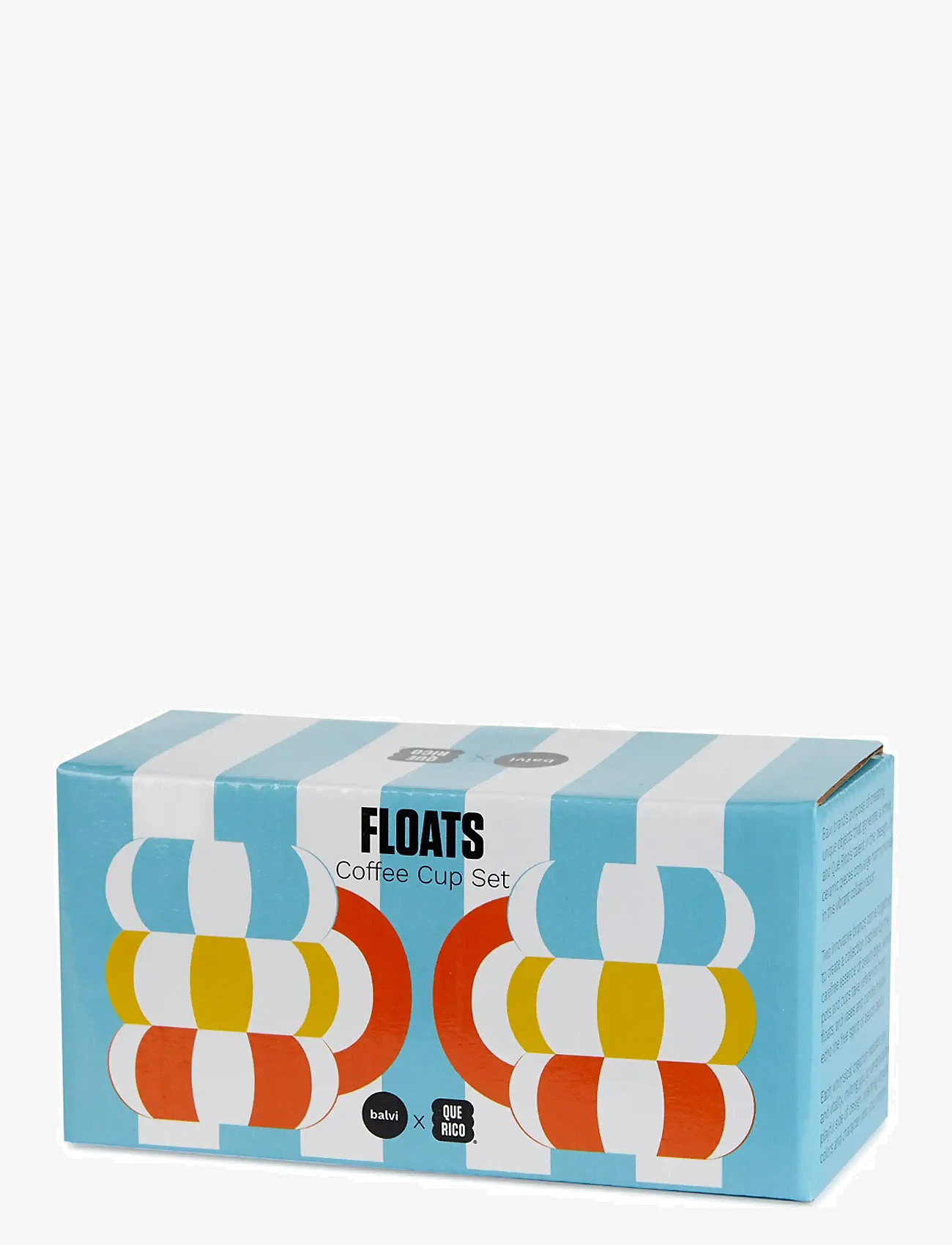 Balvi - Set of 2 Ceramic Coffee Cups Floats - espressotassid - orange/multicolored - 2