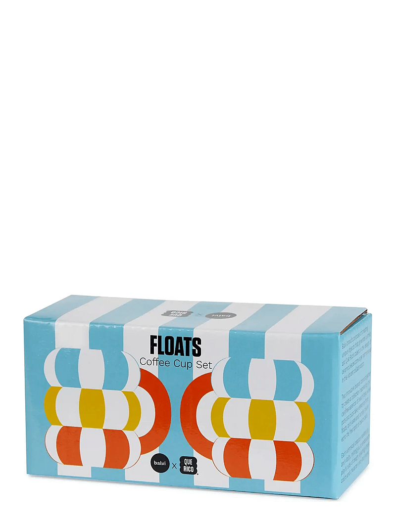 Balvi - Set of 2 Ceramic Coffee Cups Floats - espressotassid - orange/multicolored - 2