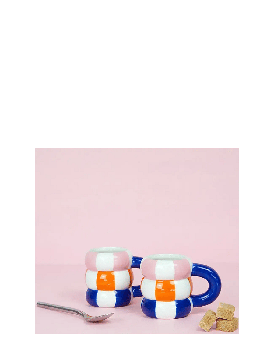 Balvi - Set of 2 Ceramic Coffee Cups Floats - espressotassid - blue/multicolored - 1