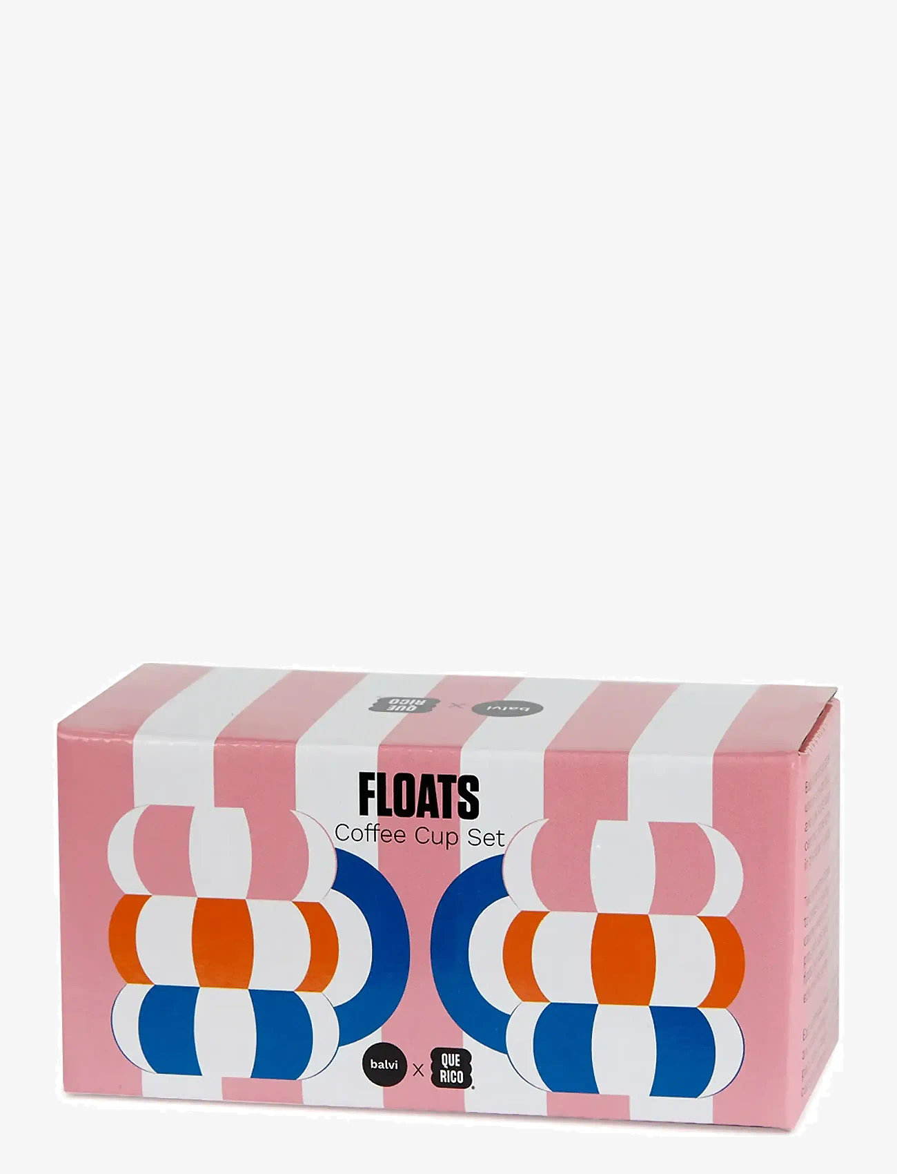 Balvi - Sæt med 2 keramiske kaffekopper flyder, blå - espressokopper - blue/multicolored - 2