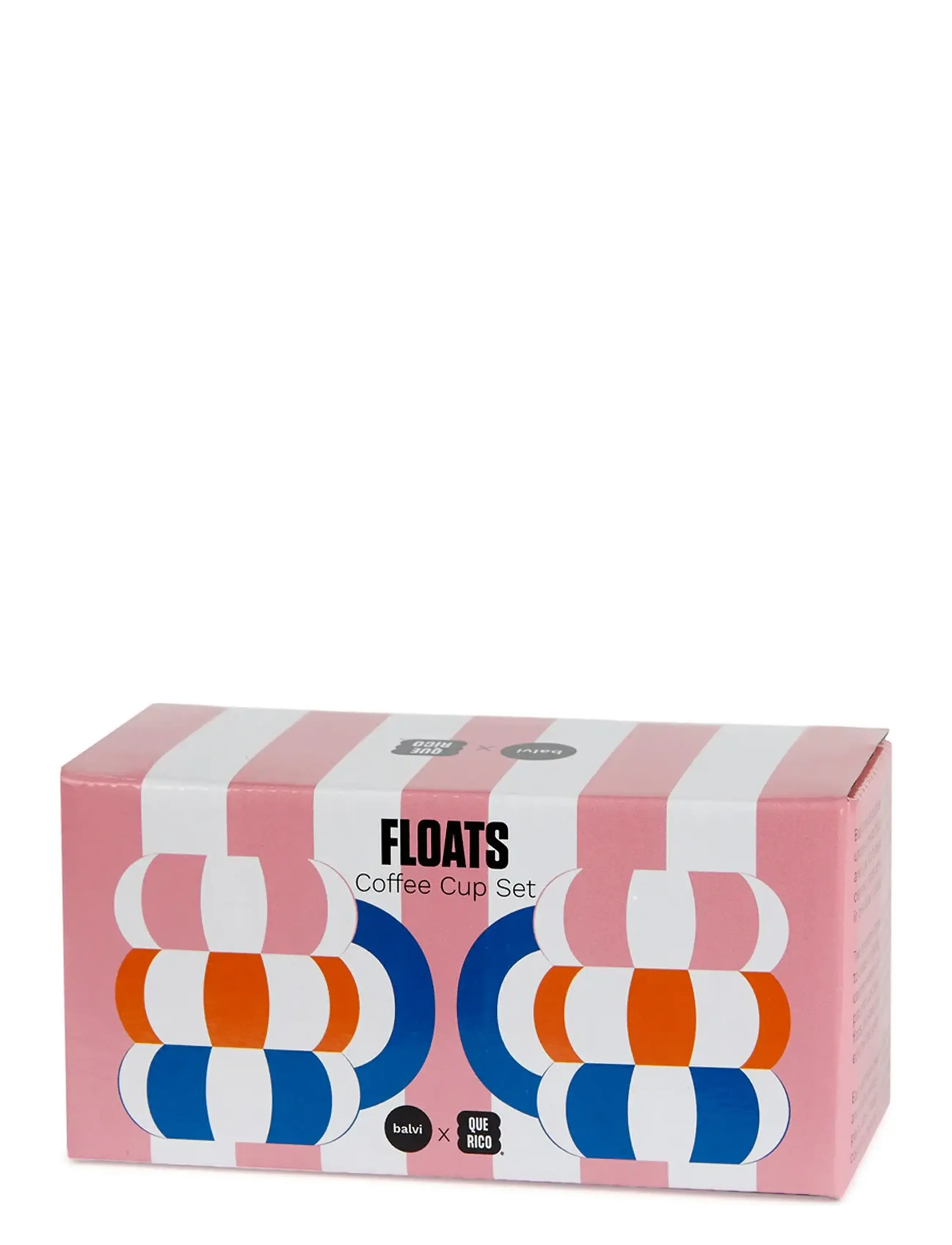 Balvi - Sæt med 2 keramiske kaffekopper flyder, blå - espressokopper - blue/multicolored - 2