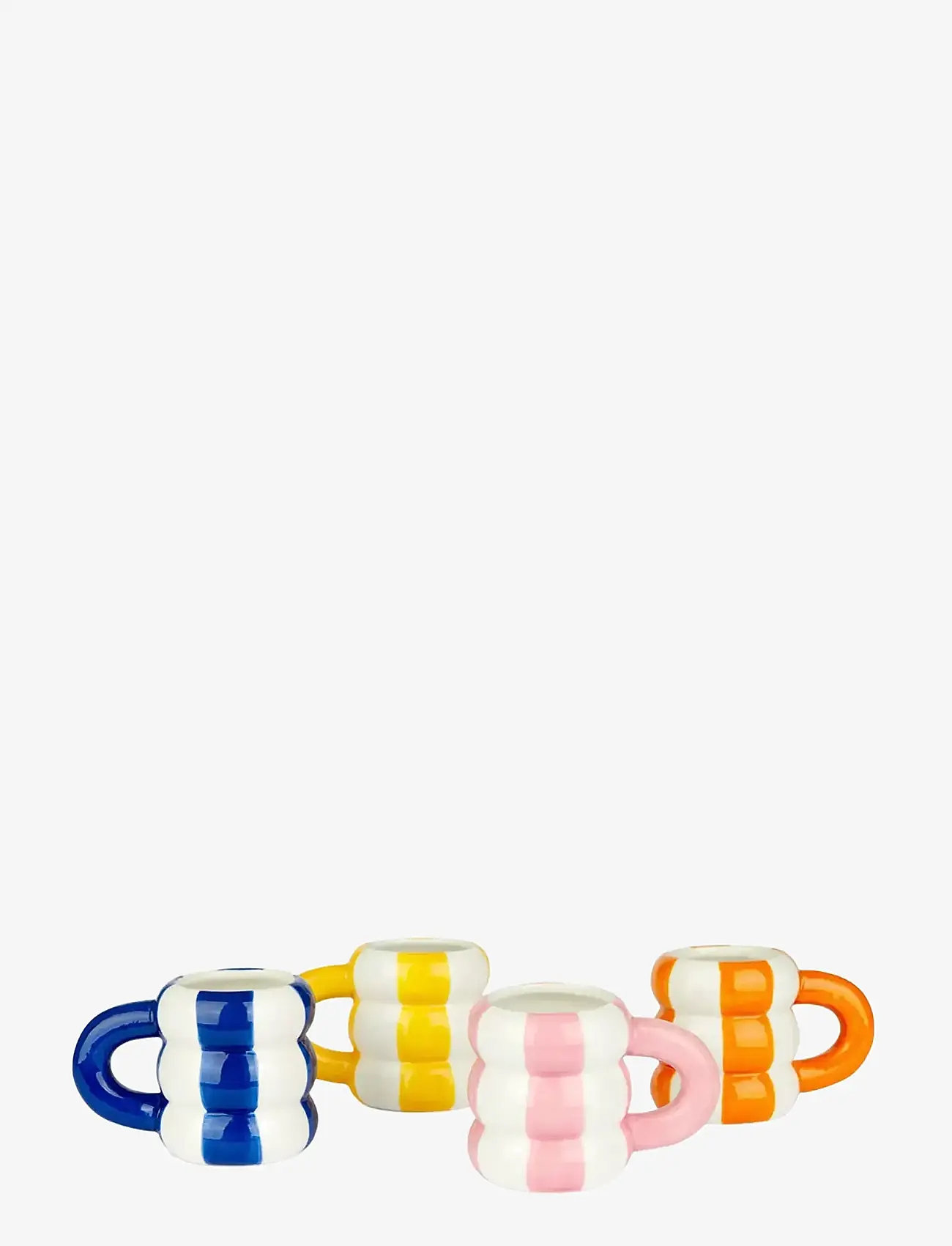 Balvi - Set of 4 Ceramic Coffee Cups Floats, mixed colors - kohvitassid - multicolored - 0