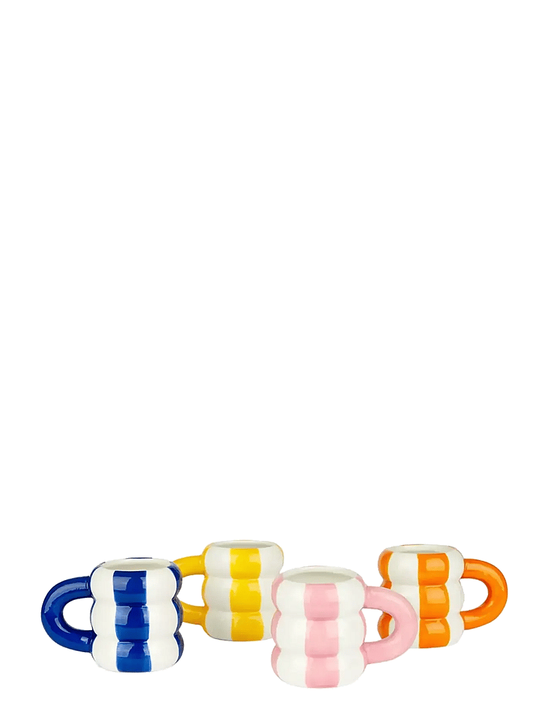 Balvi - Set of 4 Ceramic Coffee Cups Floats, mixed colors - kaffetassen - multicolored - 0