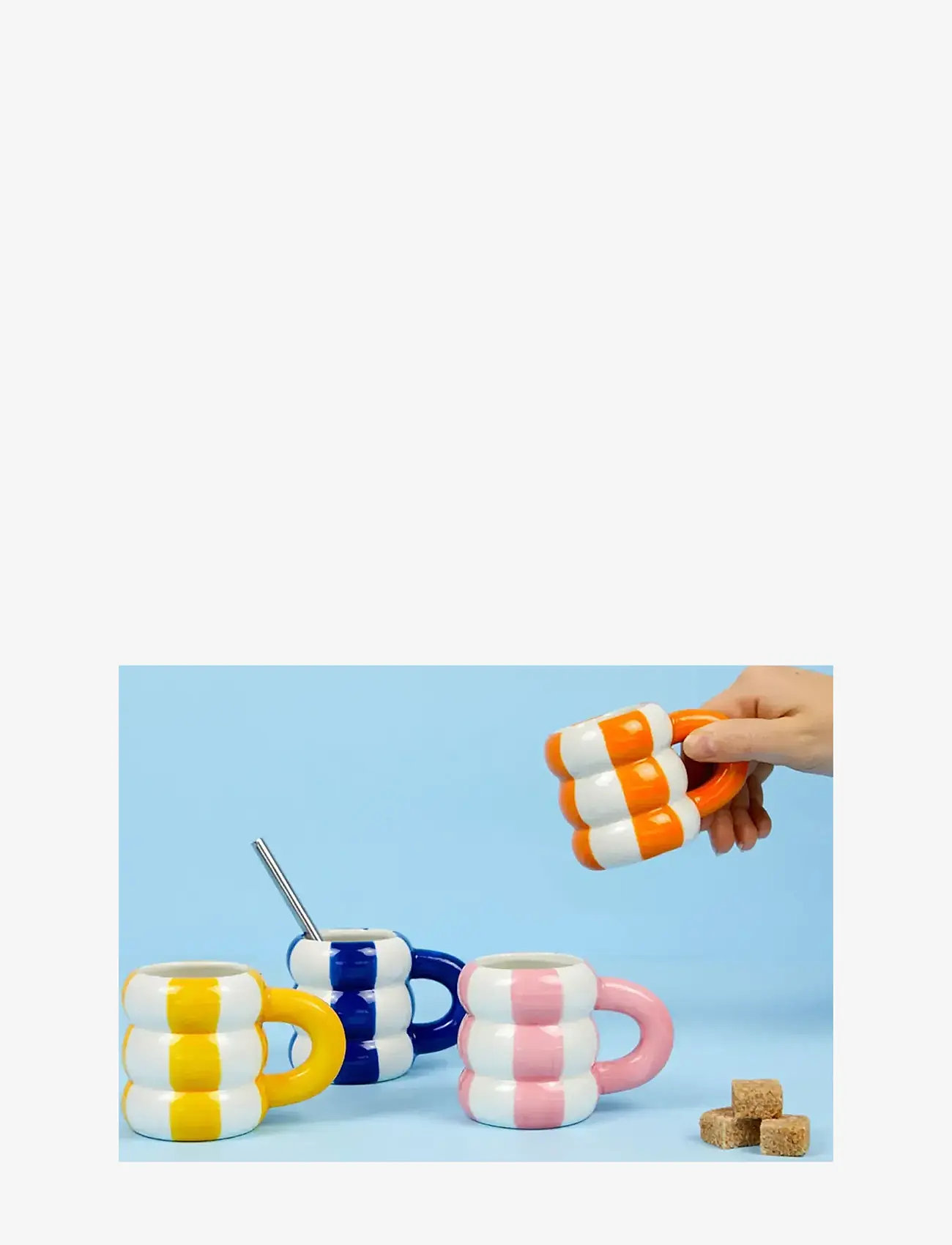 Balvi - Set of 4 Ceramic Coffee Cups Floats, mixed colors - kohvitassid - multicolored - 1