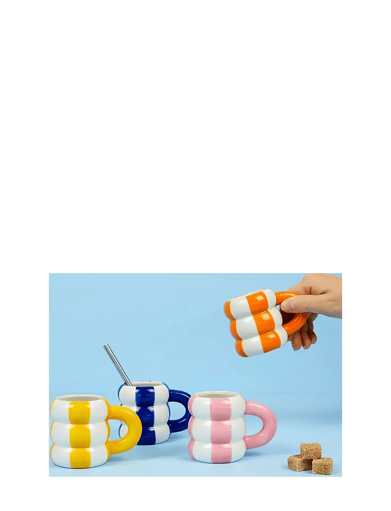 Balvi - Set of 4 Ceramic Coffee Cups Floats, mixed colors - kaffetassen - multicolored - 1