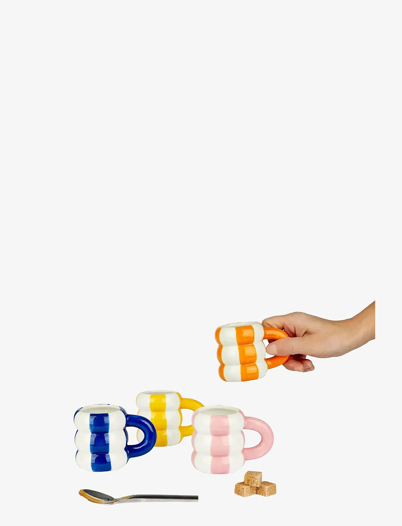 Balvi - Set of 4 Ceramic Coffee Cups Floats, mixed colors - kohvitassid - multicolored - 2