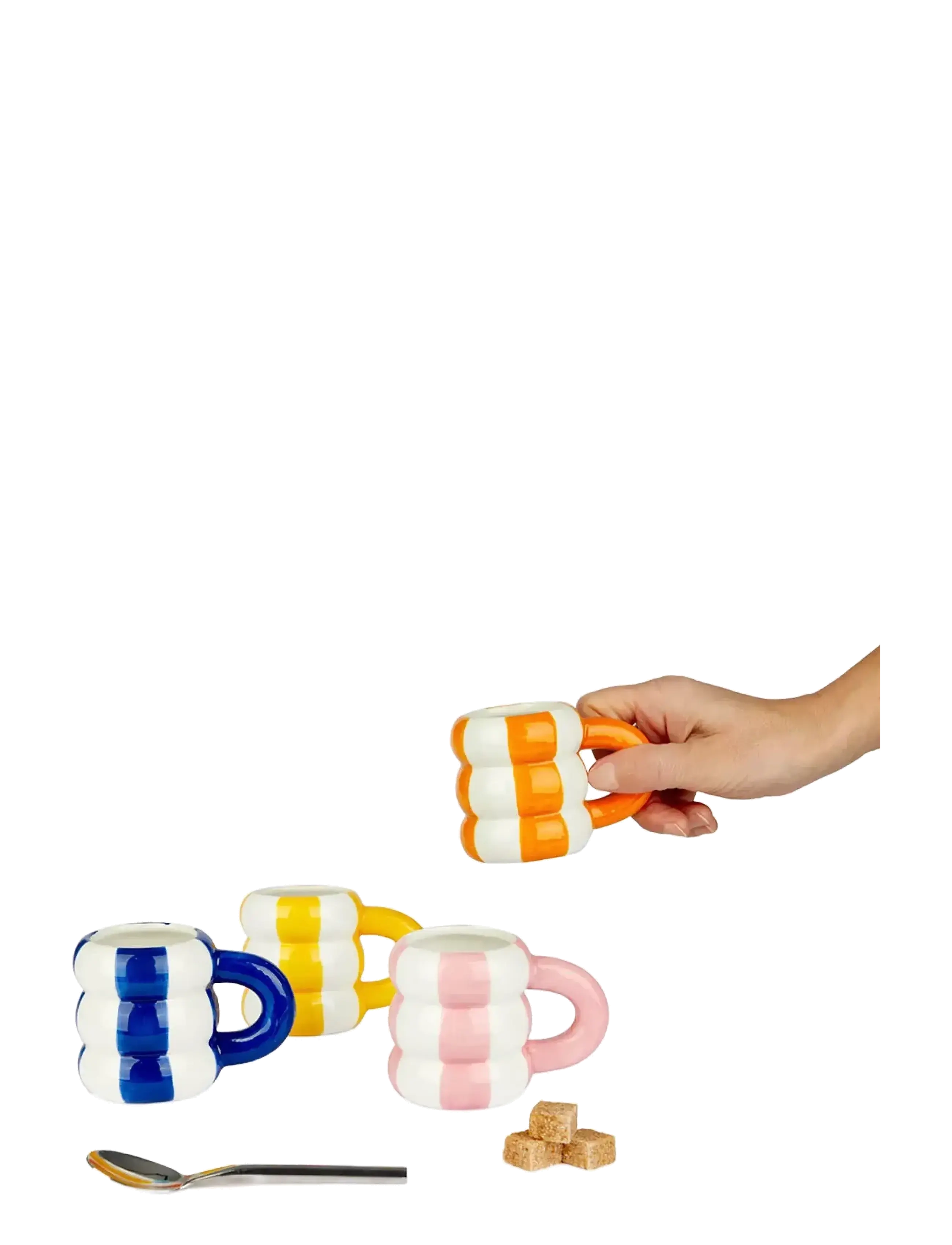 Balvi - Set of 4 Ceramic Coffee Cups Floats, mixed colors - kaffetassen - multicolored - 2
