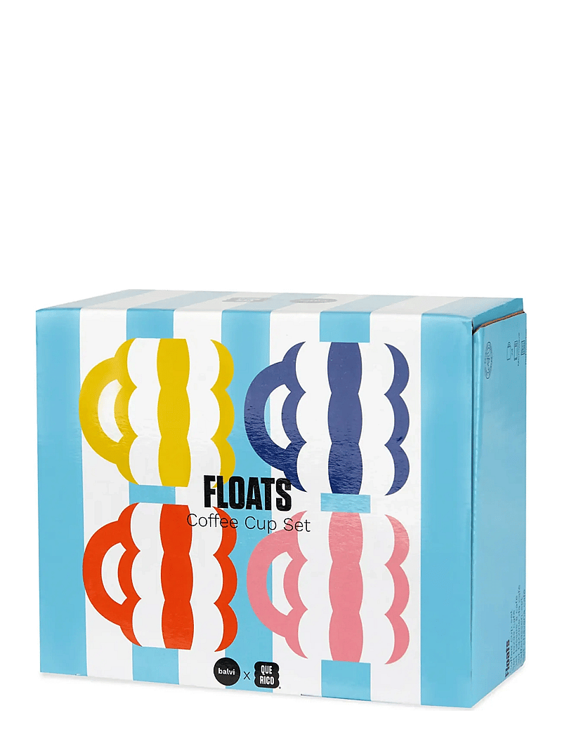 Balvi - Set of 4 Ceramic Coffee Cups Floats, mixed colors - kaffetassen - multicolored - 3